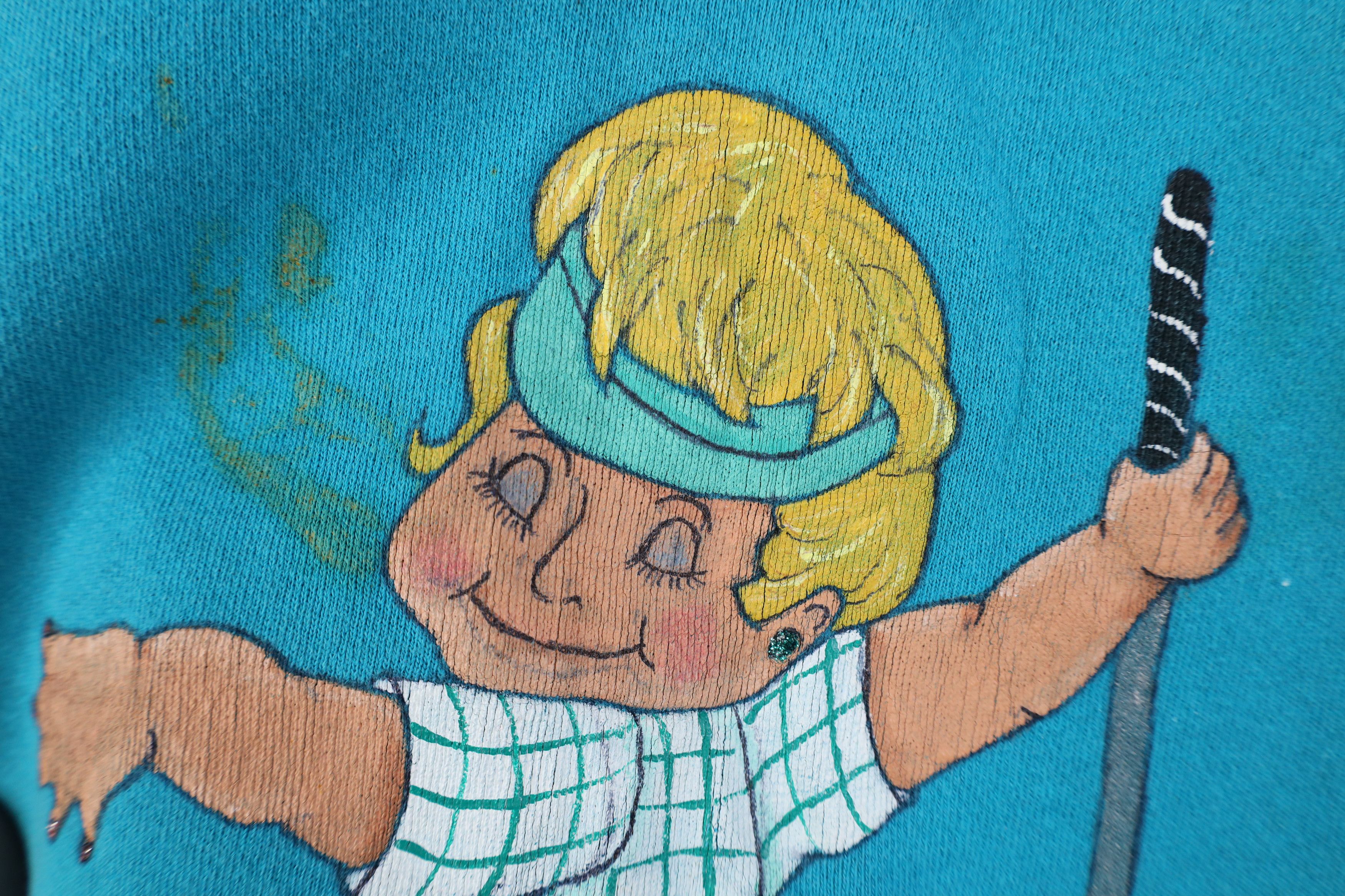 Vintage Vintage 90s Streetwear Hand Painted Golf Sweatshirt USA Size L / US 10 / IT 46 - 7 Thumbnail