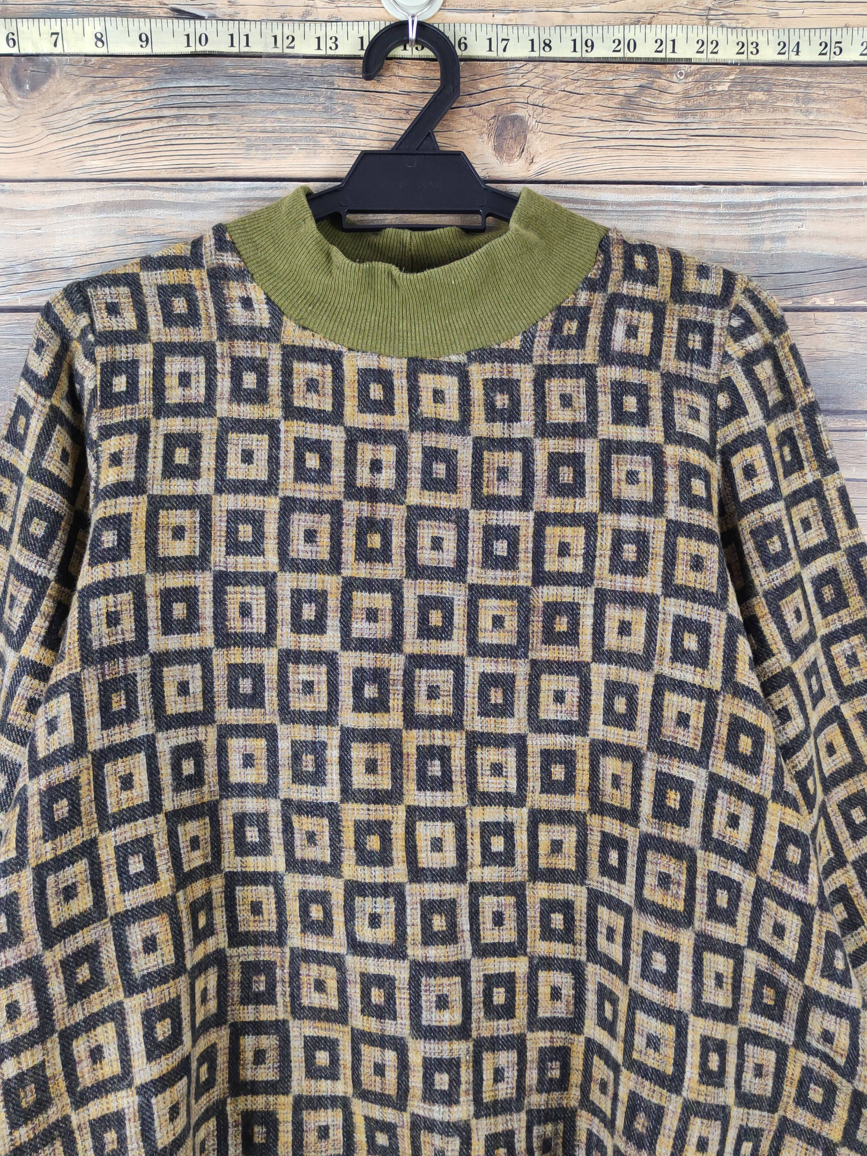 Homespun Knitwear × Japanese Brand × Vintage Japanese Brand Olive Knitwear Blouses #W1539 Size M / US 6-8 / IT 42-44 - 2 Thumbnail