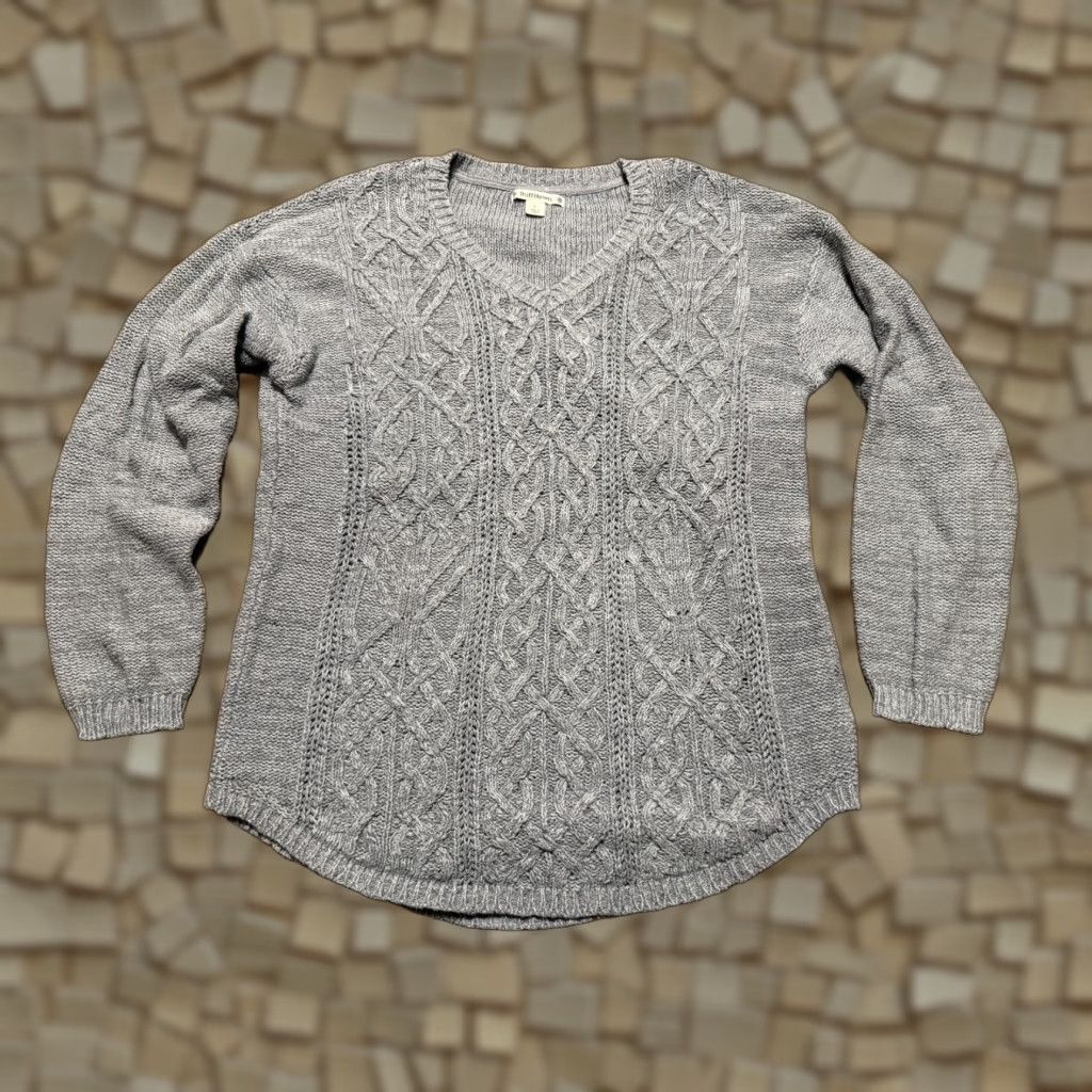 Vintage RuffHewn Sweater, Women's Size Large, Gray, V-neck, Pullover, Knit, Pullover, Casual, Fall, Spring, Winter, Mens Womens Girls Boys Size L / US 10 / IT 46 - 1 Thumbnail