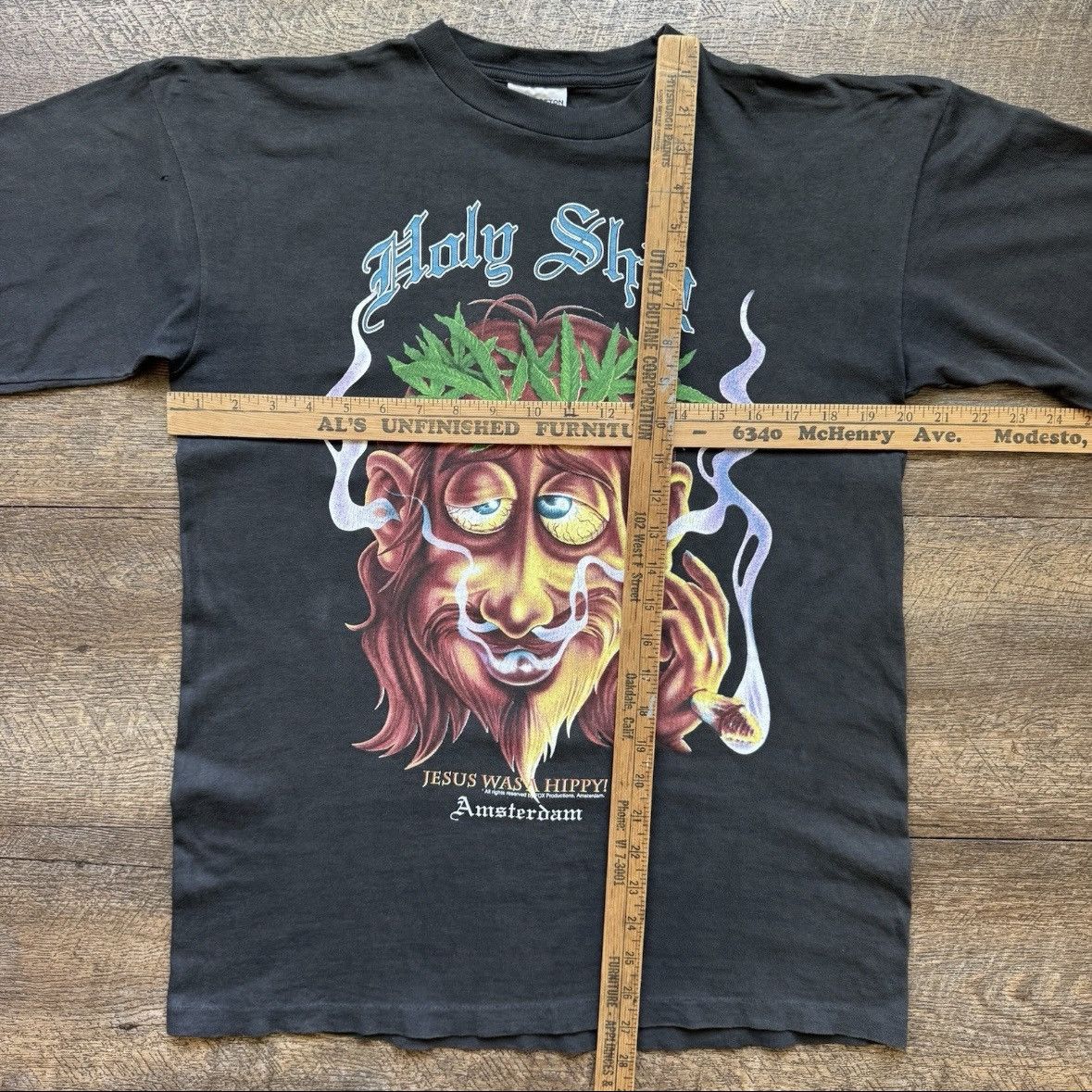 Vintage VTG 90s Mens M/L "HOLY SH*T JESUS WAS A HIPPY!" Stoner Tee Size US M / EU 48-50 / 2 - 6 Thumbnail