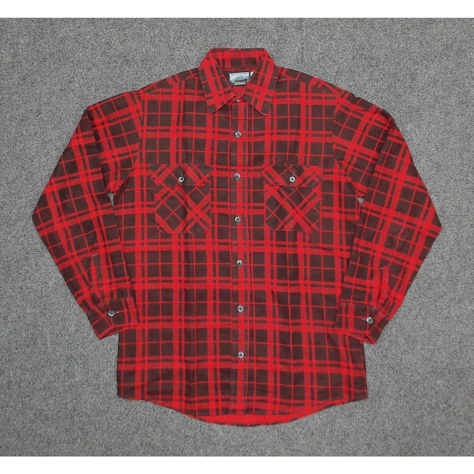 Fieldmaster Sears Vintage 80s Fieldmaster Boxy Red Plaid Flannel Shacket Size US M / EU 48-50 / 2 - 3 Thumbnail
