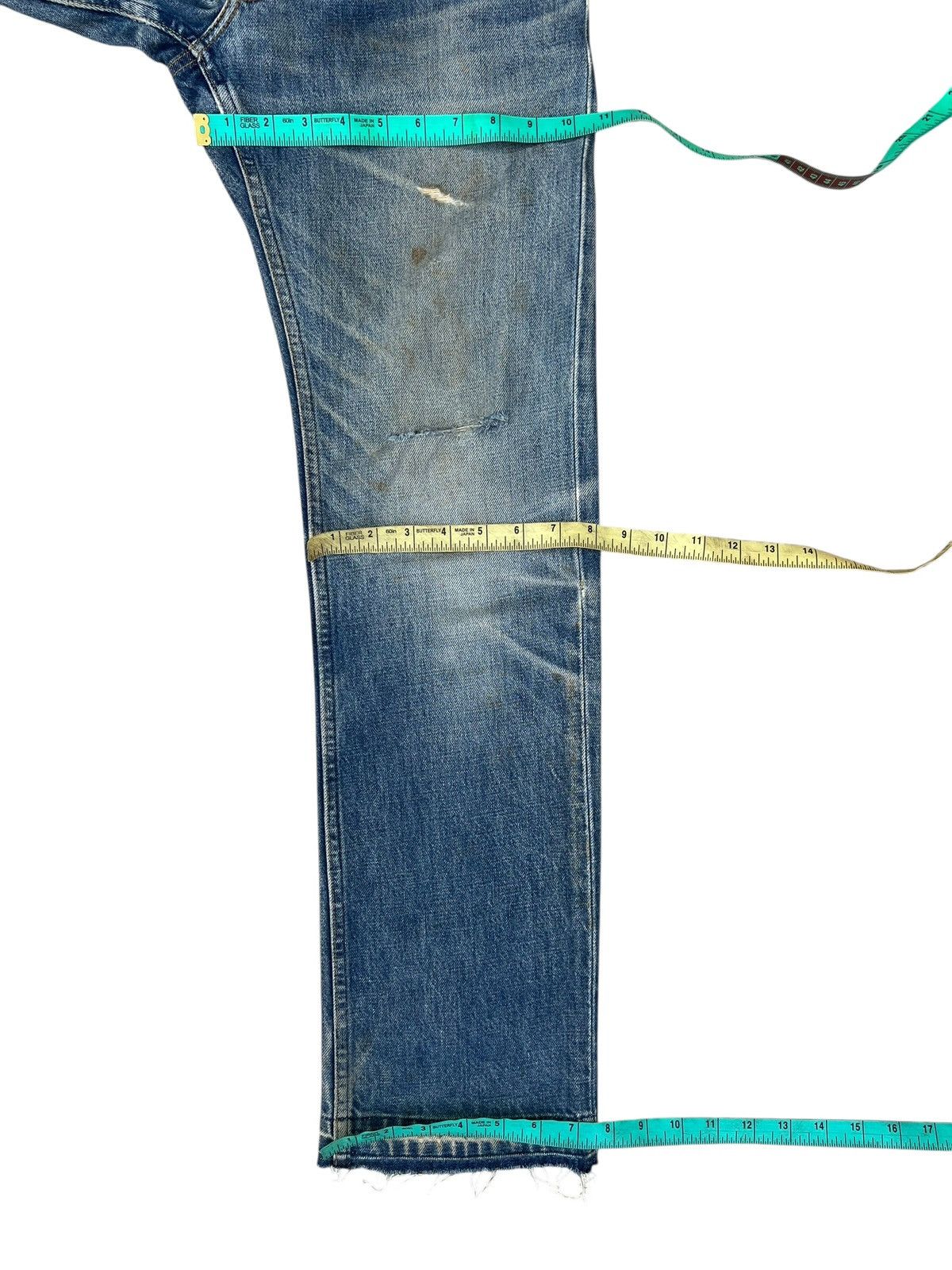 Helmut Lang Vintage Helmut Lang GLJeans Aging Distress Mud Denim Jeans Size US 29 - 5 Thumbnail
