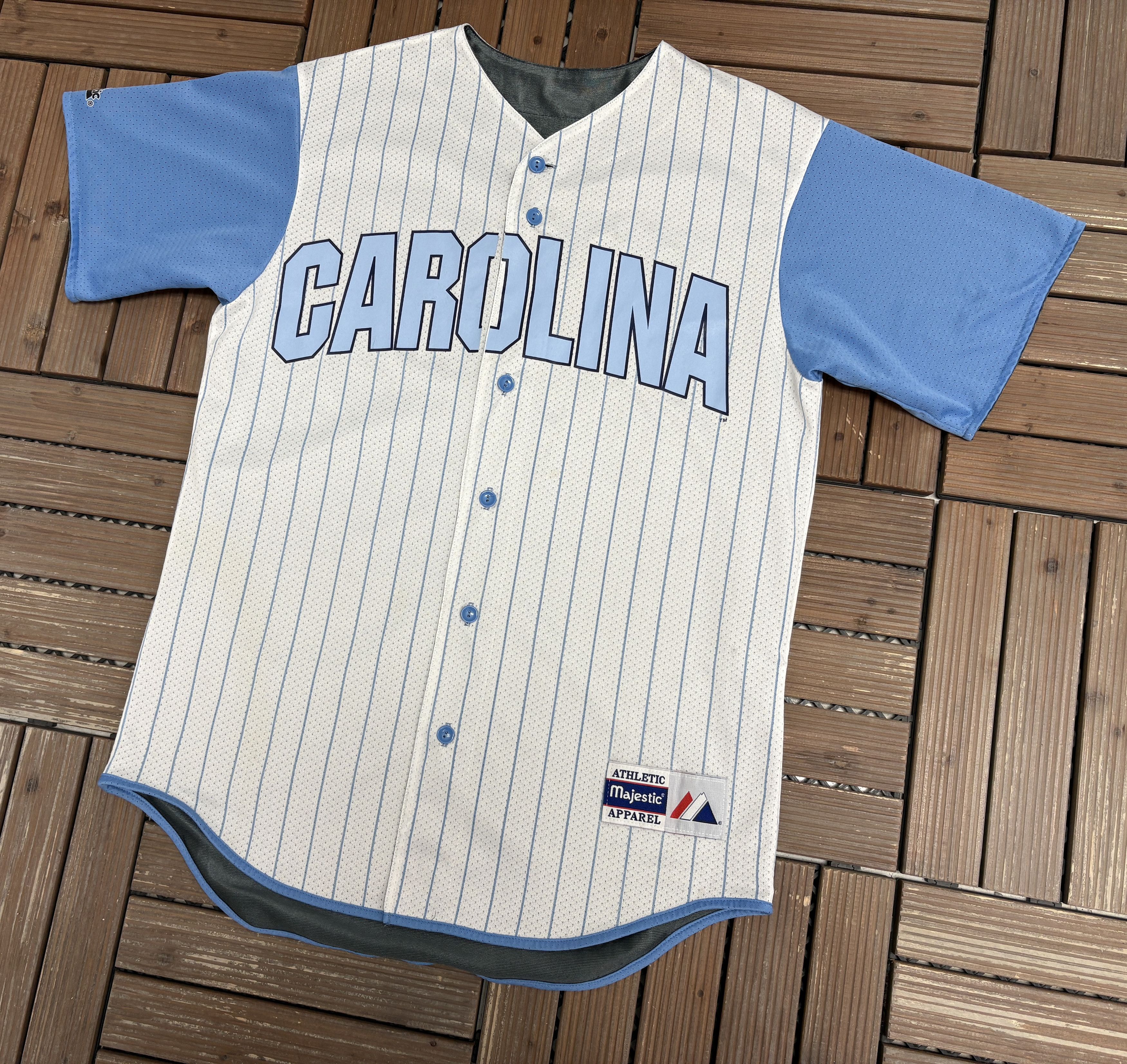 Majestic × Vintage North Carolina Tar Heels Vintage Reversible Baseball Jersey Size US L / EU 52-54 / 3 - 2 Thumbnail