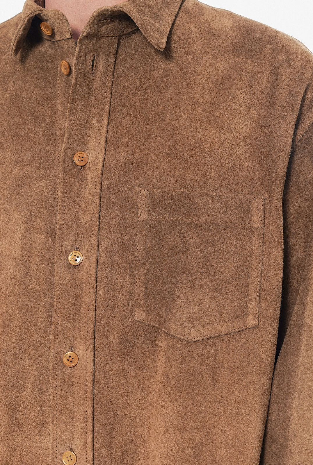 Marni Last Size Marni Suede Brown Shirt Size US M / EU 48-50 / 2 - 7 Thumbnail