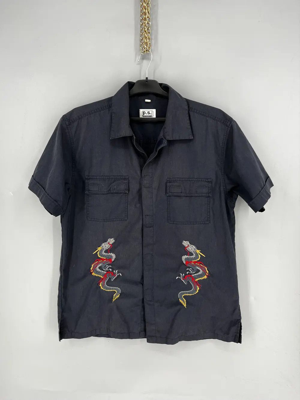 Vintage Vintage Y2k Washed AvantGarde Tribal Tee Dragon Button Ups Size US M / EU 48-50 / 2 - 1 Thumbnail