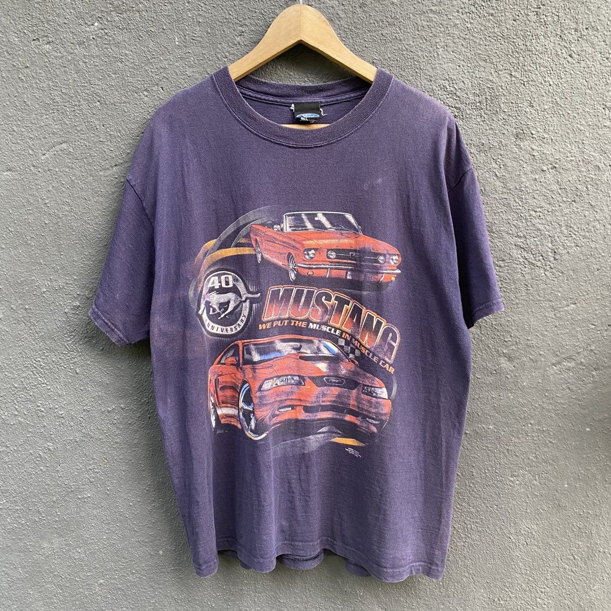 Ford Thrashed Faded Vintage Ford Mustang 40th Anniversary Tee Size US L / EU 52-54 / 3 - 1 Thumbnail