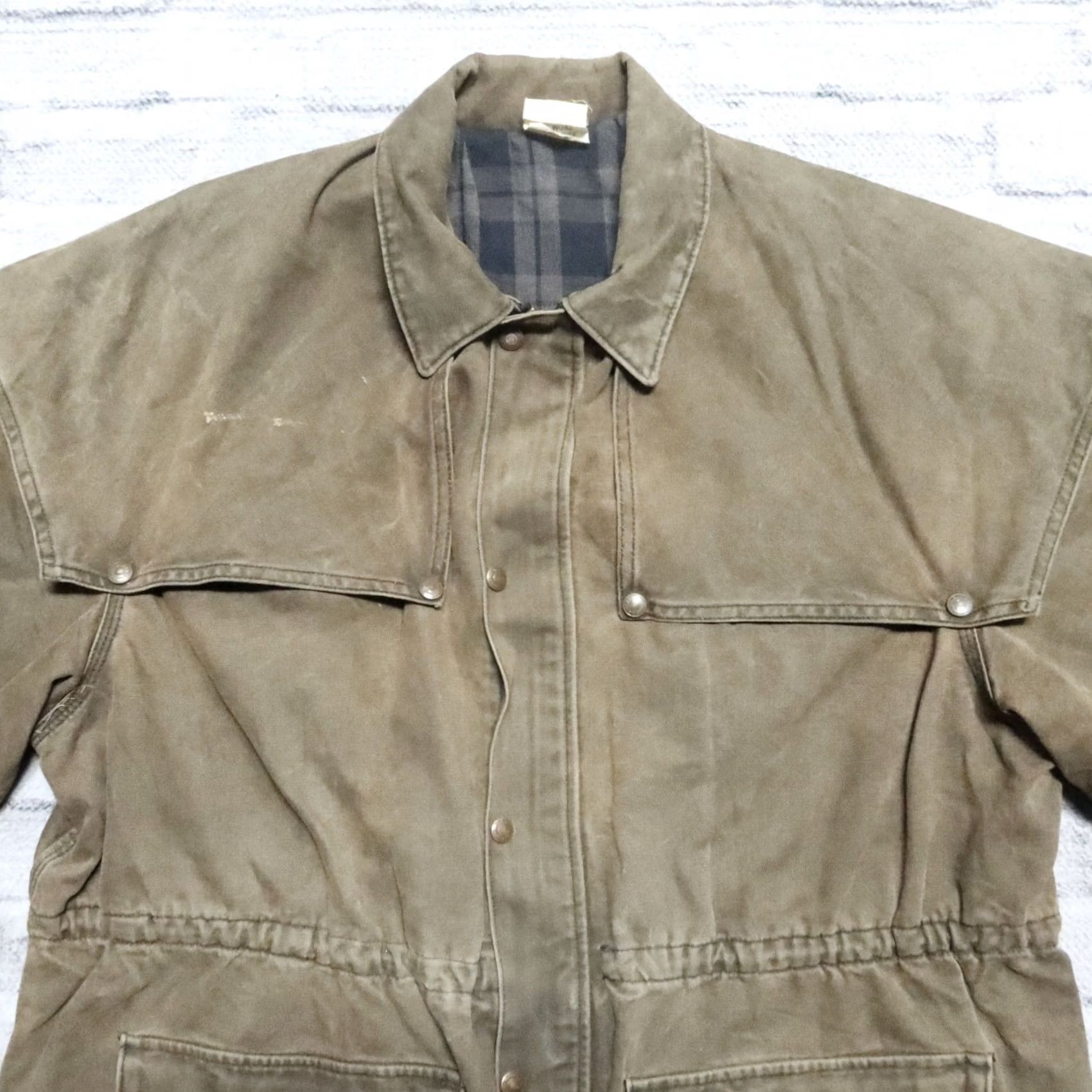 Carhartt VINTAGE Carhartt Jacket Canvas Duster Distressed XL Green Men Vintage 90s Carhartt Canvas Duster Distressed Jacket XL Green Men Size US XL / EU 56 / 4 - 2 Thumbnail