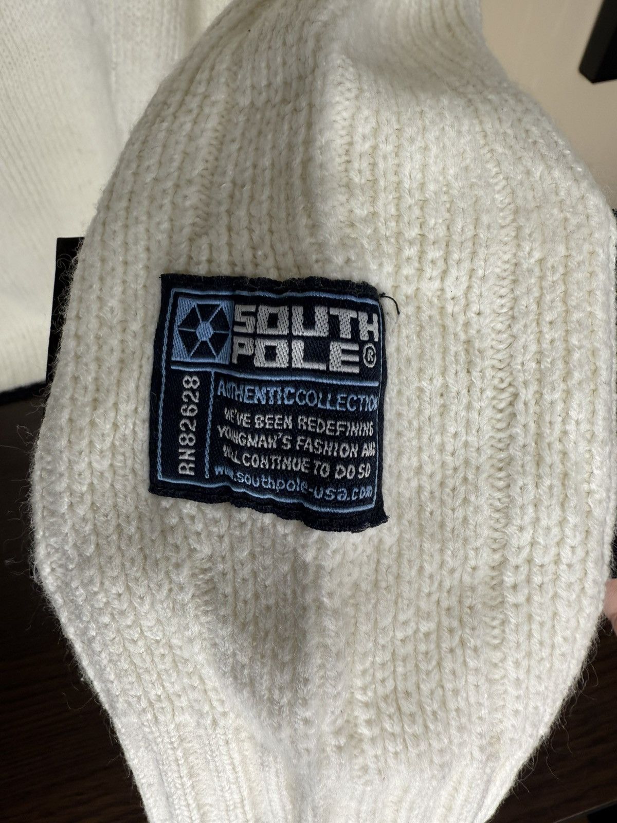 Southpole Vintage Southpole Sweater Mens L White Y2K Stripes Size US L / EU 52-54 / 3 - 4 Thumbnail