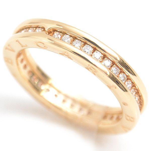 Bvlgari Bvlgari Bvlgari B-ZERO1 XS Full Diamond Ring 750YG Metal Ring 75018 in Great Condition Size ONE SIZE - 1 Thumbnail