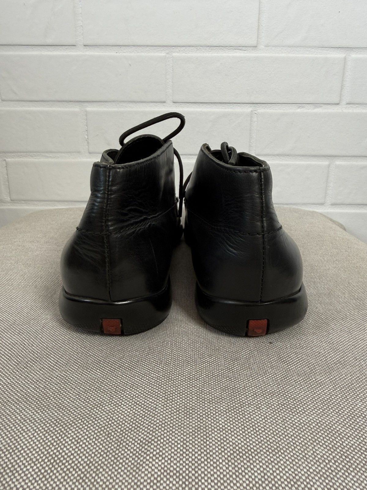 Prada PRADA Men's Boots Black Leather Size 7 Size US 7 / EU 40 - 6 Thumbnail
