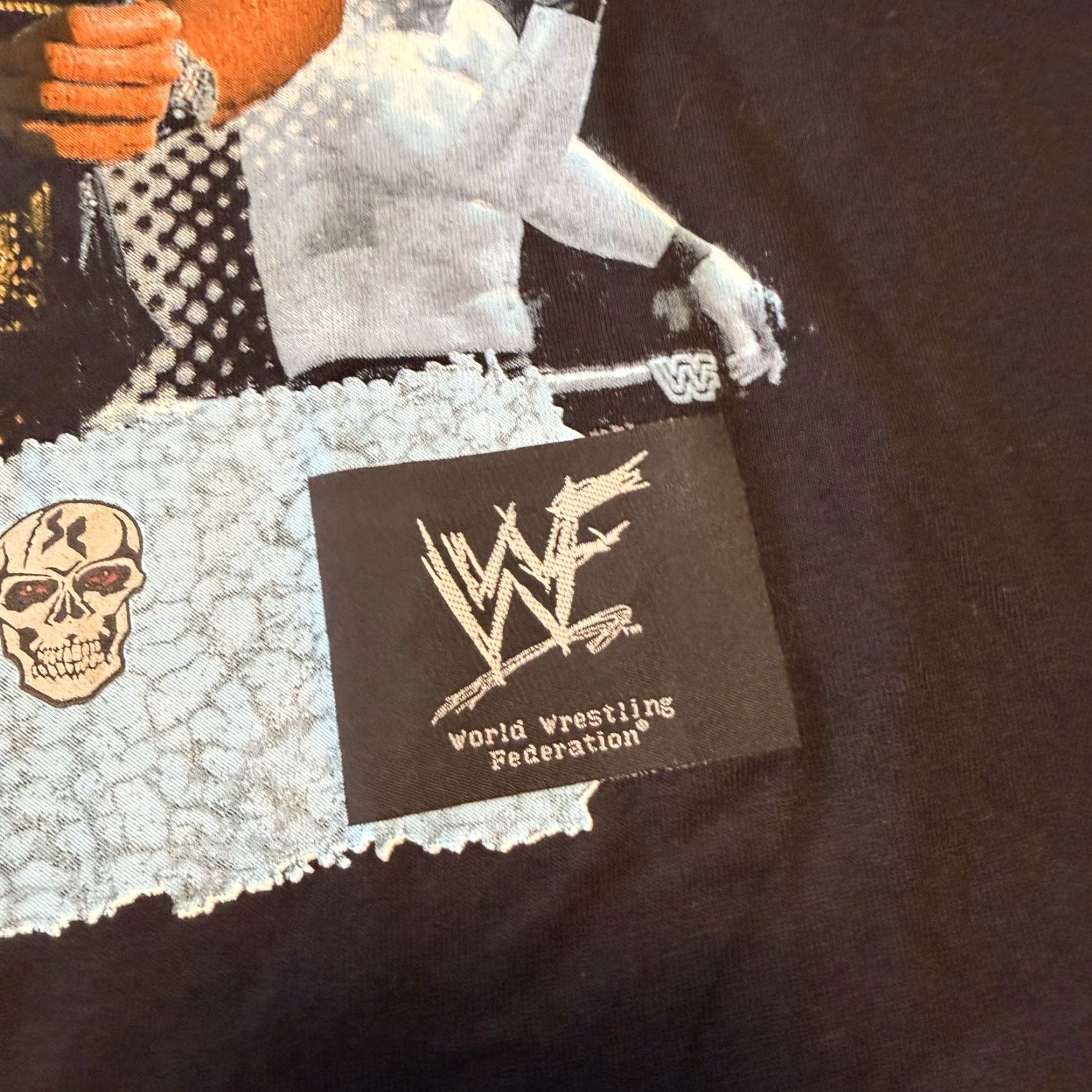 Champion VINTAGE WWF Stone Cold Steve Austin T-Shirt XL Unisex Adults Black Graphic Tee 1998 Attitude Stunner Champion Belt WWE WWF Decade 90s Mens Size US XL / EU 56 / 4 - 5 Thumbnail