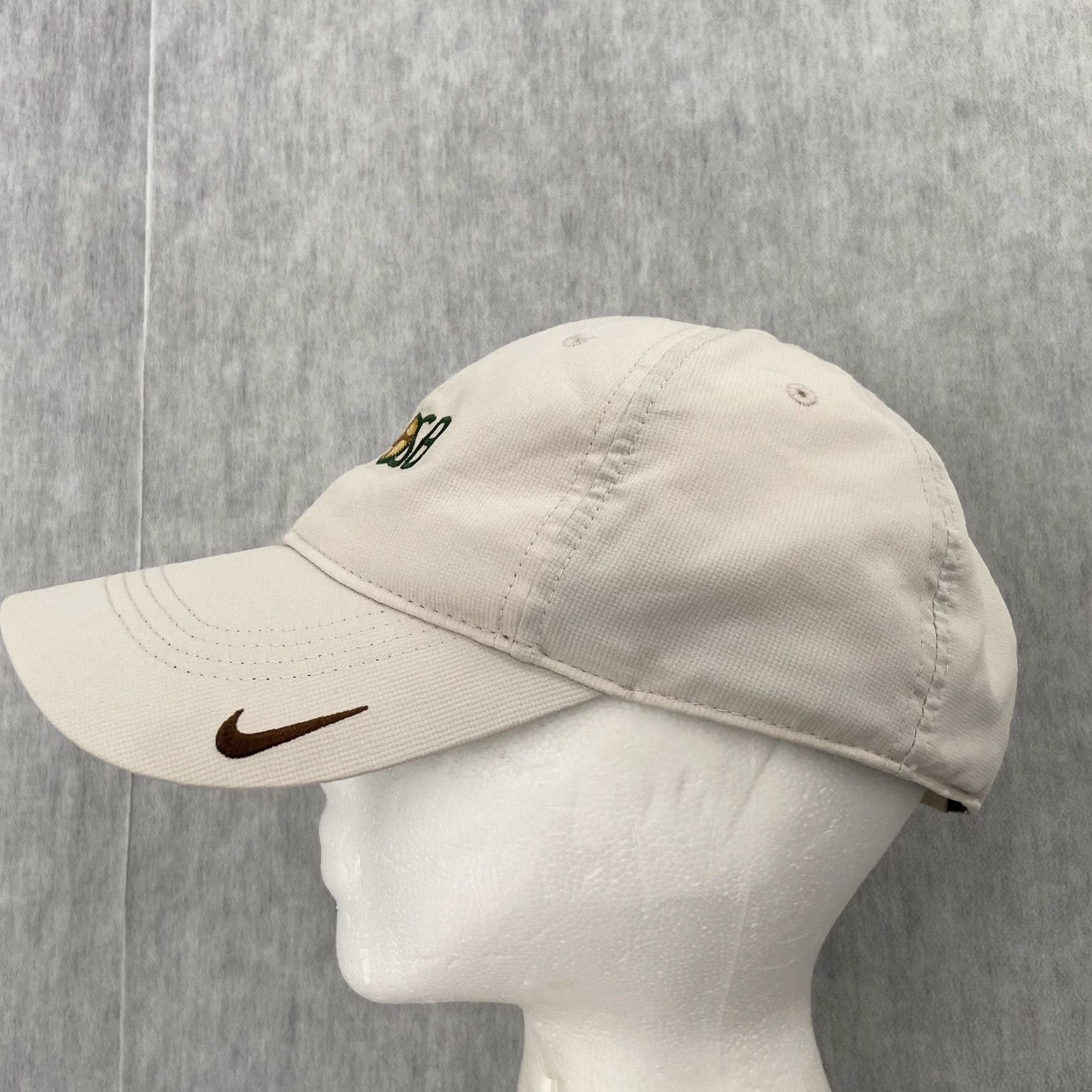Nike Nike Golf Hat Adult Beige Strapback Cap Mens Stitched Logos 618296-072 Size ONE SIZE - 2 Thumbnail
