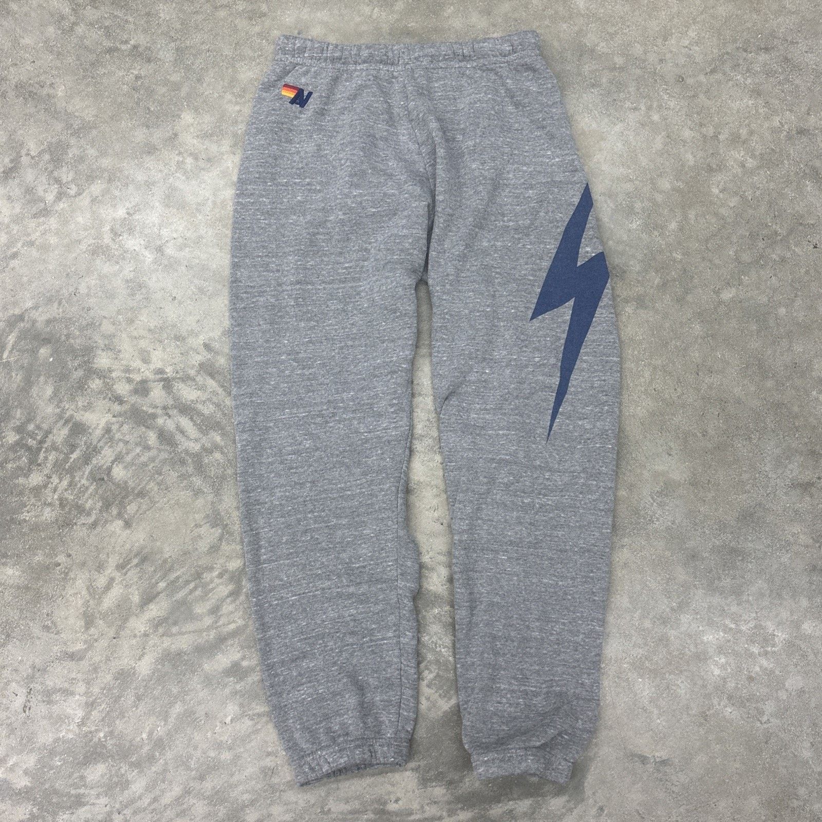 Aviator Nation Aviator Nation Bolt Sweatpants In Heather Grey Navy Womens S Size 26" / US 2 / IT 38 - 2 Thumbnail