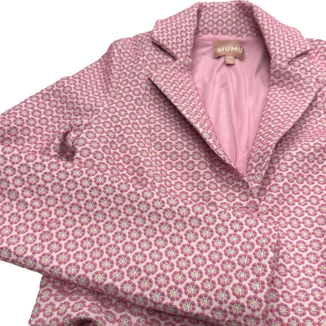 Show Me Your MuMu Show Me Your Mumu Waldorf Jacket Pink Jacquard Blazer M Size M / US 6-8 / IT 42-44 - 5 Thumbnail