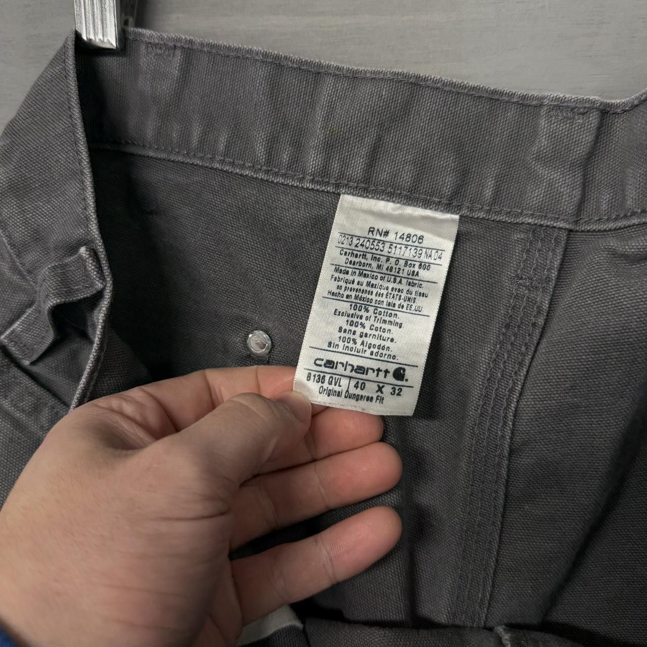 Carhartt Carhartt B136 GVL Double Knee Work Pants Grey 40 x 31 Size US 40 / EU 56 - 4 Thumbnail