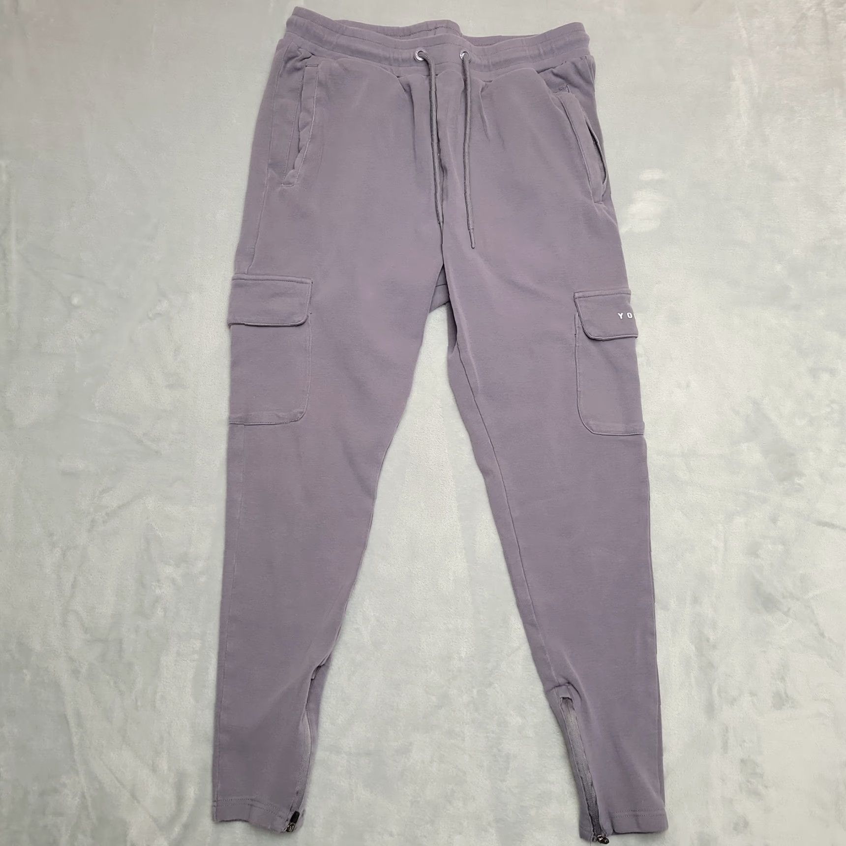 YoungLA VINTAGE YoungLA Pants Mens XL Gray Stretch Cargo Joggers Gym Fitness Streetwear Zip Leg Size US 36 / EU 52 - 2 Thumbnail