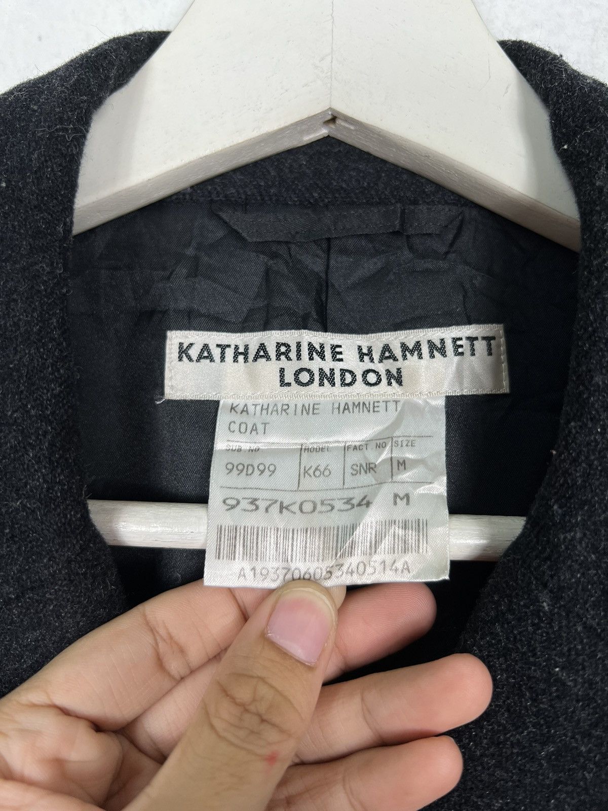 Katharine Hamnett London 🔥 KATHARINE HAMNETT LONDON WOOL OVERCOAT Size US M / EU 48-50 / 2 - 13 Thumbnail