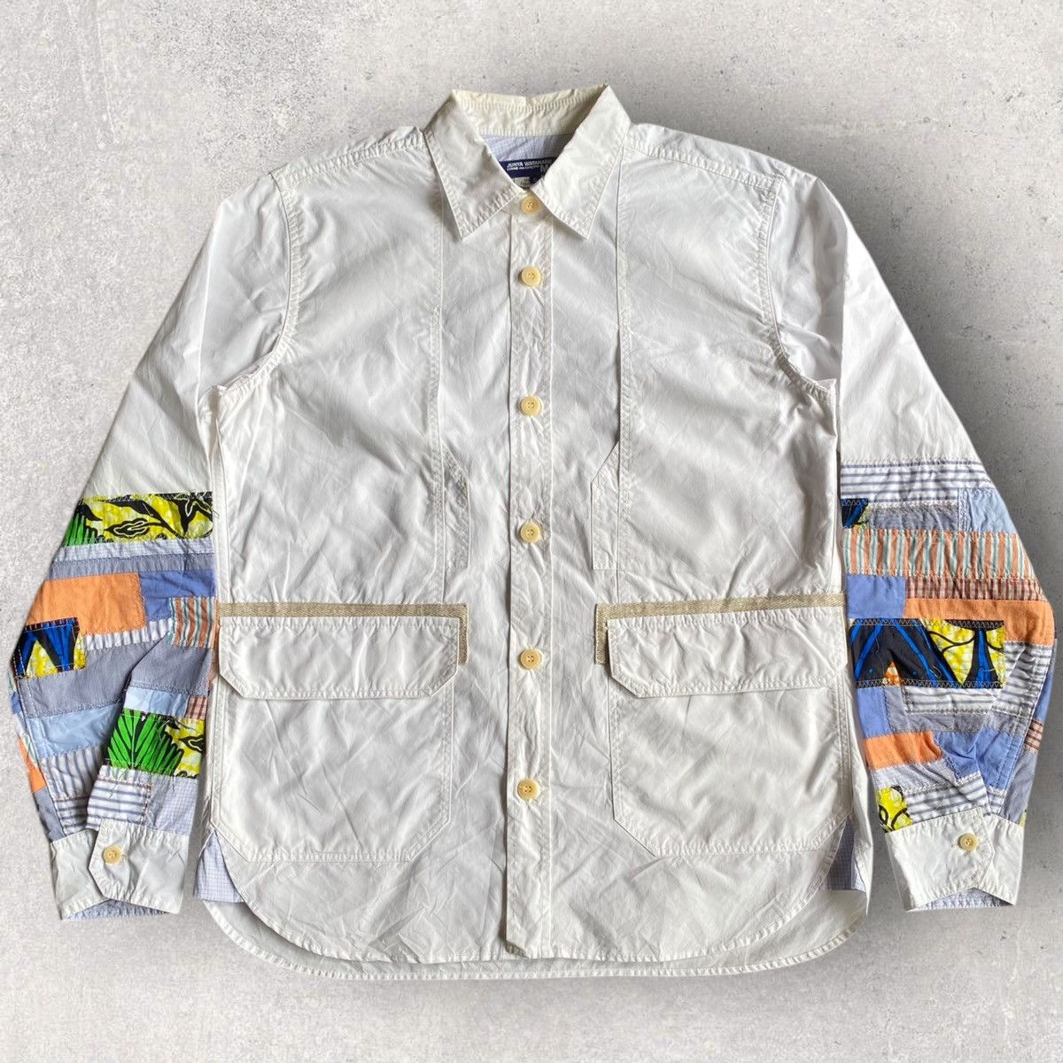 Comme des Garcons SS16 “Faraway” African Patchwork Sleeves Shirt Size US S / EU 44-46 / 1 - 1 Thumbnail
