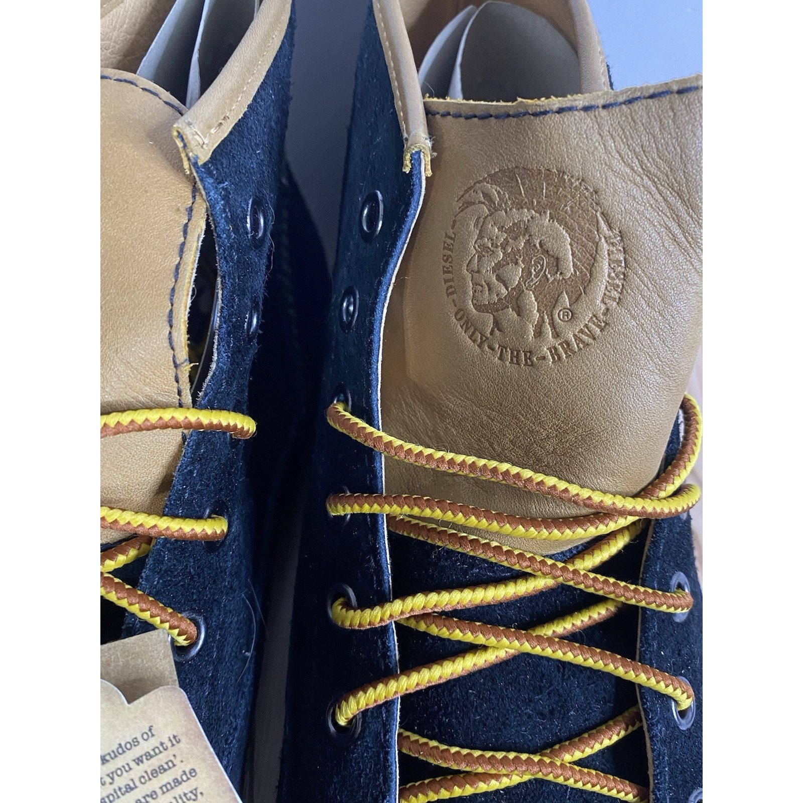 Diesel NWT DIESEL Men's 12 Ankle Boots 'The Pager' WATCHU Leather Size US 12 / EU 45 - 2 Thumbnail