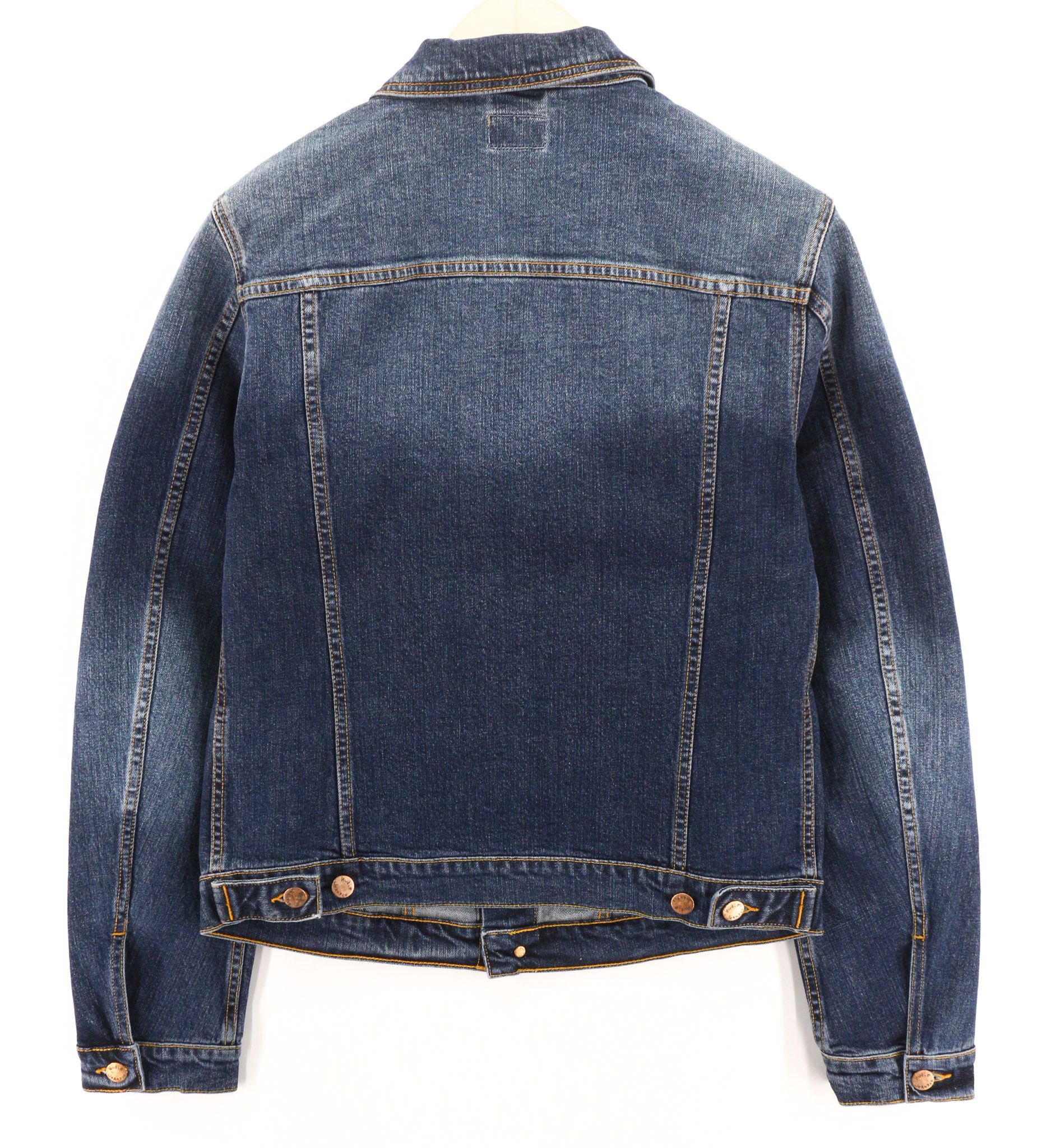 Nudie Jeans PERRY EXCELLENT BLUE XS Denim Washed Stretch Jacket 80807 Size US XS / EU 42 / 0 - 2 Thumbnail