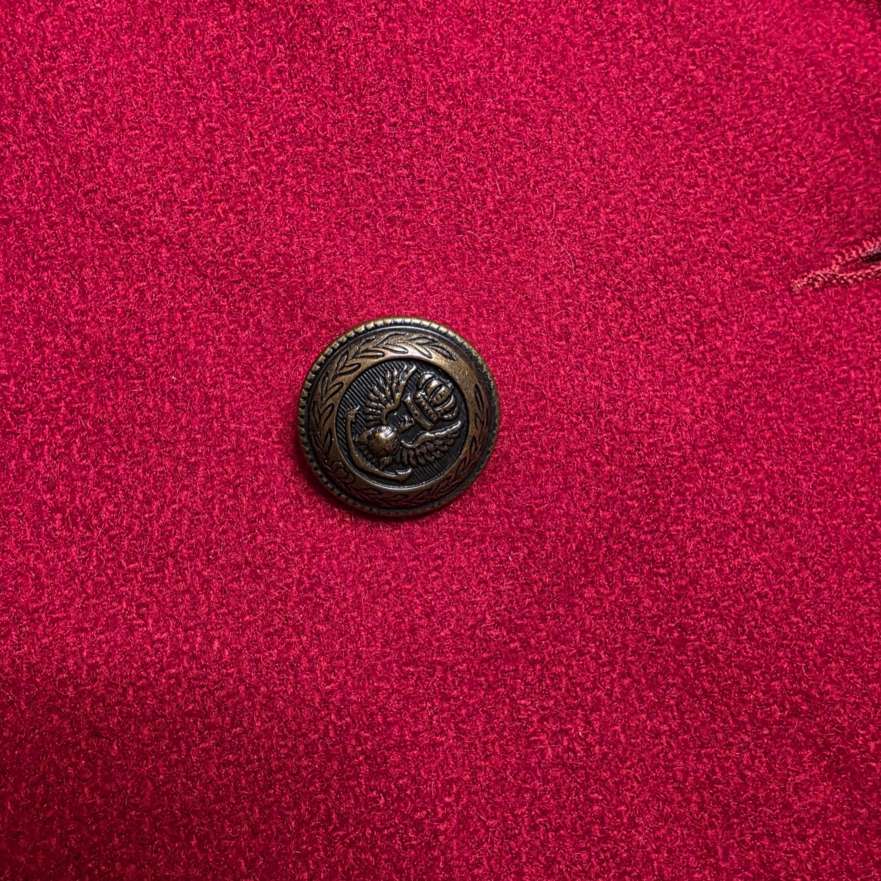 Other Vintage Jofeld Red Wool Peacoat Size L / US 10 / IT 46 - 3 Thumbnail