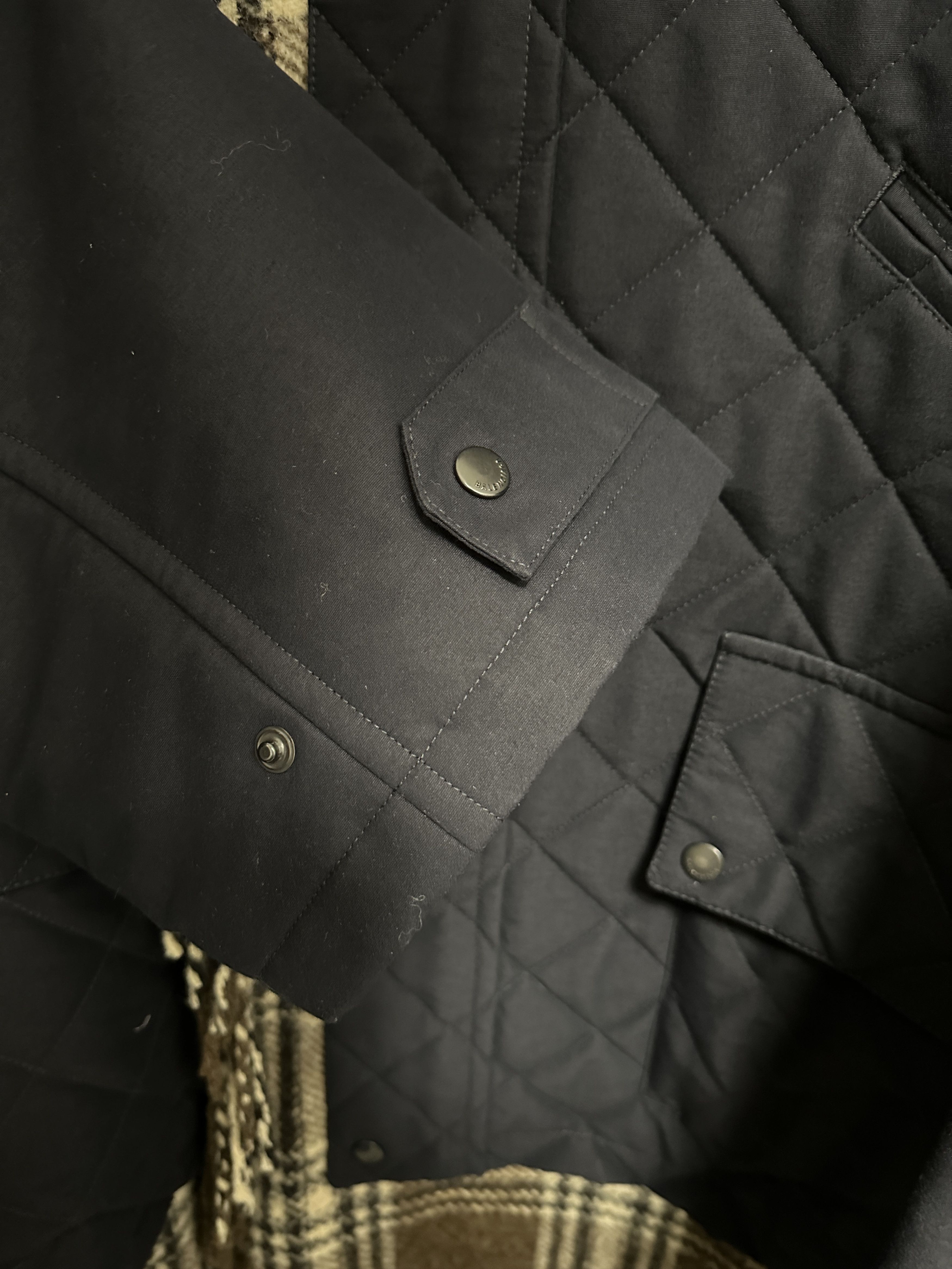 Balenciaga SP24 Layered quilted and check parka Size US S / EU 44-46 / 1 - 8 Thumbnail