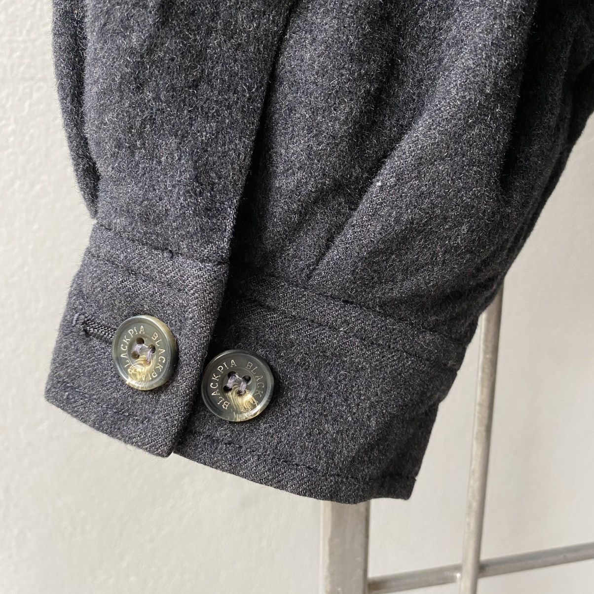 Designer BLACK PIA Dark Gray Knit Panel Jacket Size L / US 10 / IT 46 - 10 Thumbnail
