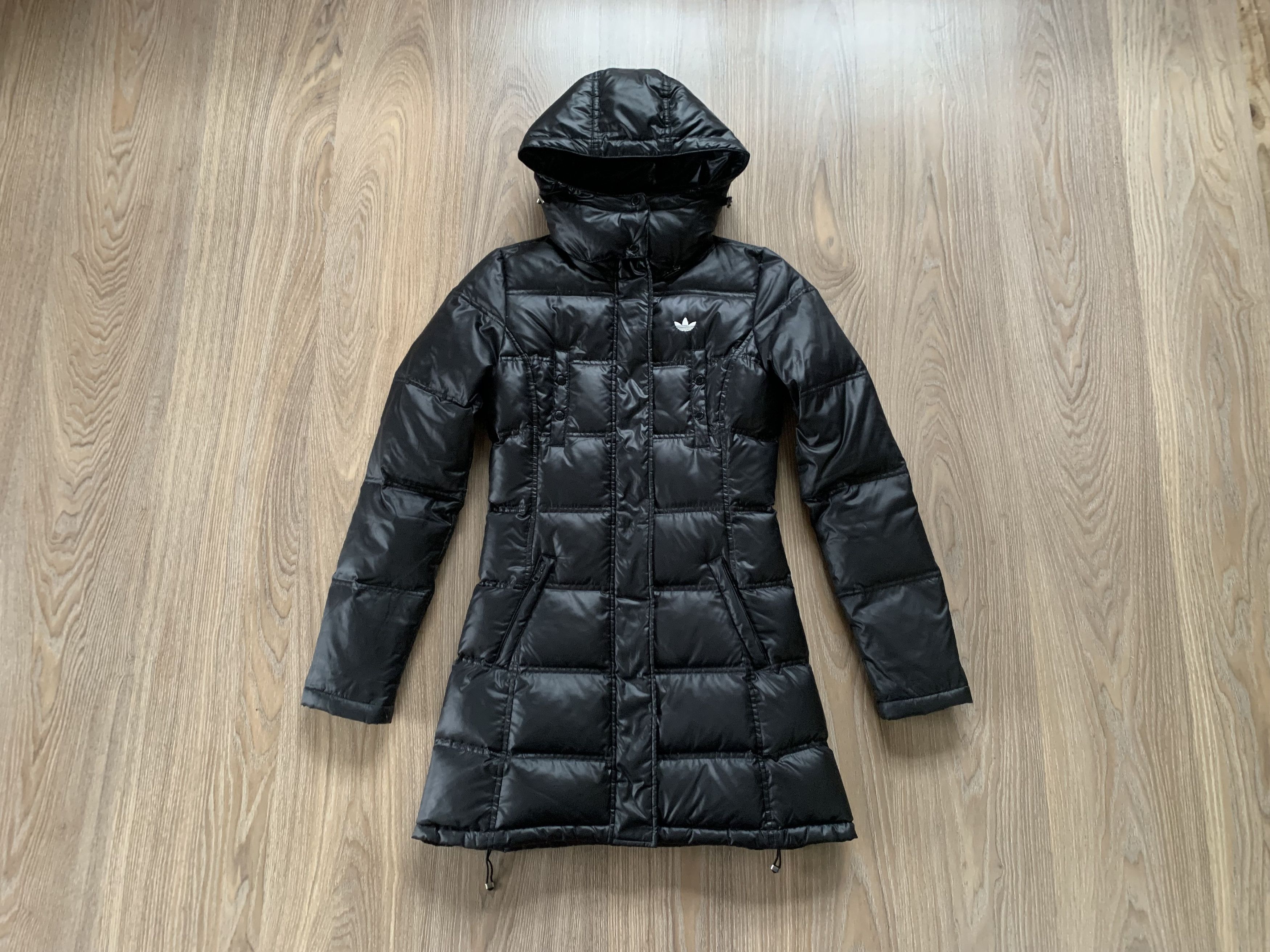 Adidas Adidas Originals Women's Long Black Down Jacket Size XXS / US 00 / IT 34 - 1 Thumbnail
