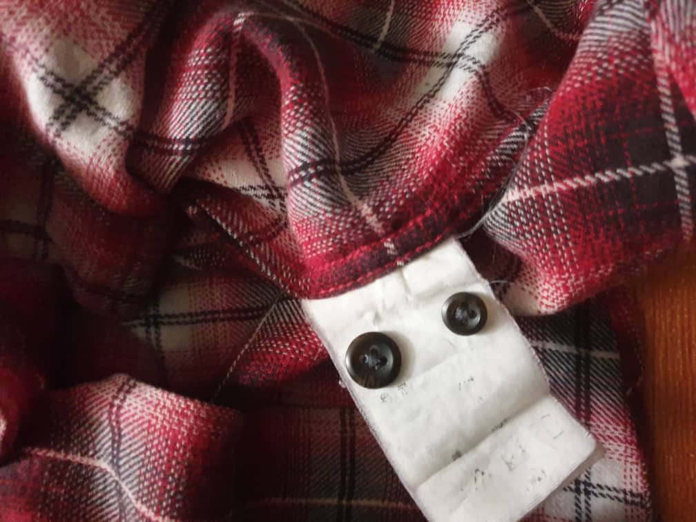 Japanese Brand Navy Checkered Japanese style harajuku flannel shirt Size US L / EU 52-54 / 3 - 3 Thumbnail