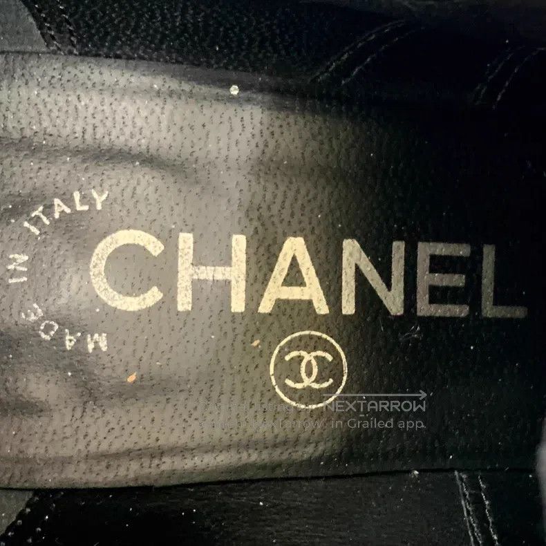 Chanel Chanel Black leather lace-up casual thick-heeled boots Size US 6.5 / IT 36.5 - 7 Thumbnail
