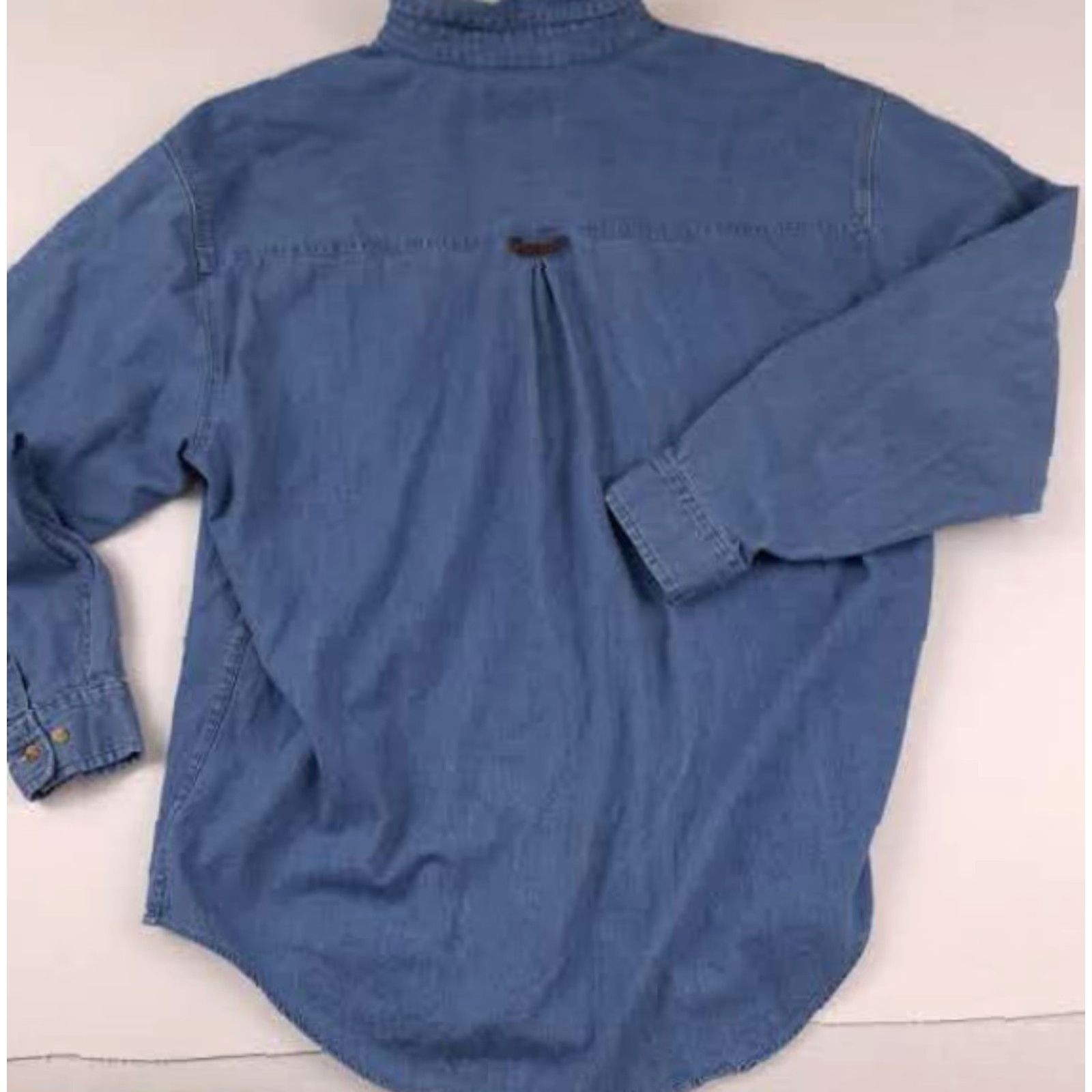 Marlboro VINTAGE Marlboro Country Store Shirt Blue Denim Full Button Up XL Long Sleeve Mens Size US XL / EU 56 / 4 - 6 Thumbnail