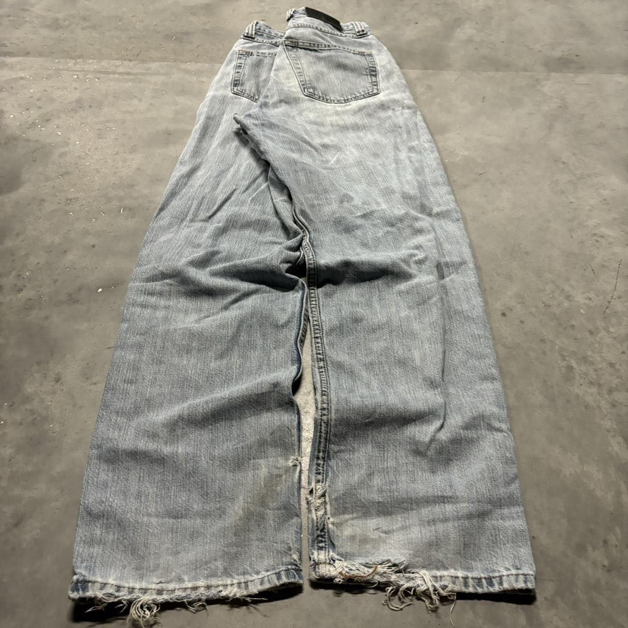 Japanese Brand × Vintage Crazy Vintage Y2K/2000s Grunge Distressed Light Wash Denim Jeans! Size US 29 - 4 Thumbnail