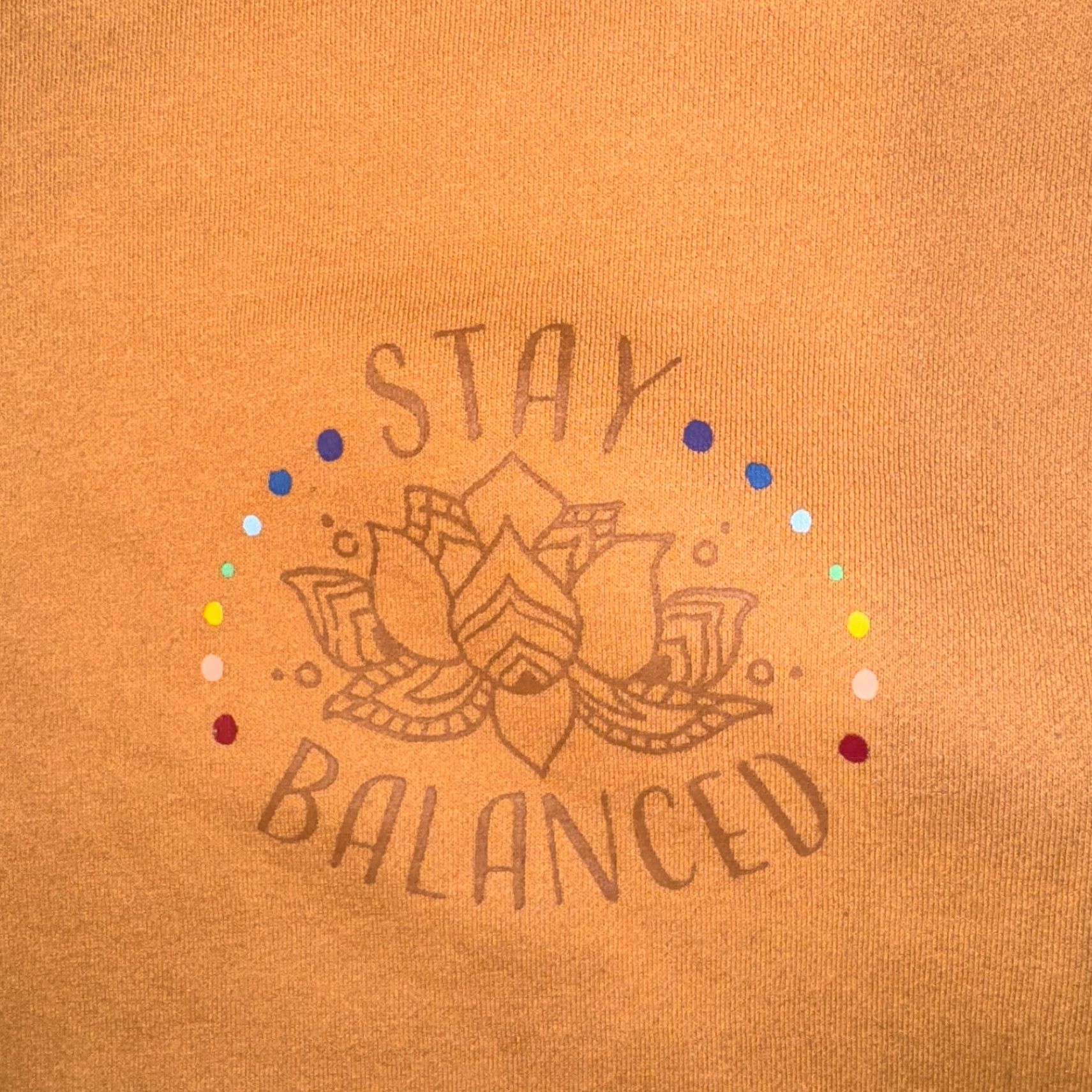 Vintage Earthbound Sweatshirt Small Hippie Boho Style Chakra Stay Balanced Size S / US 4 / IT 40 - 3 Thumbnail