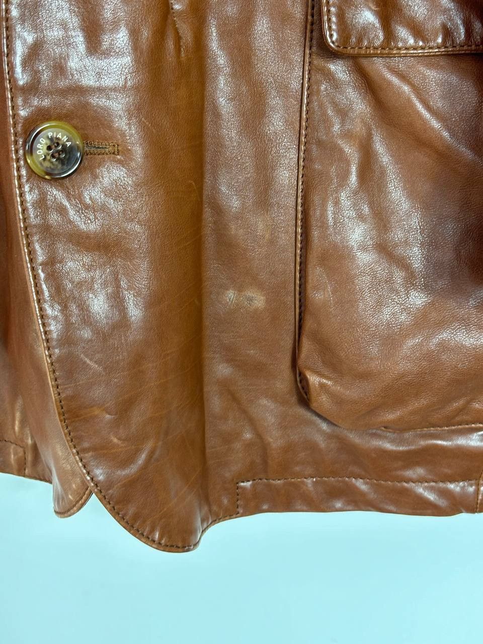 Loro Piana Loro Piana Leather Coat Jacket Size US XXL / EU 58 / 5 - 11 Thumbnail