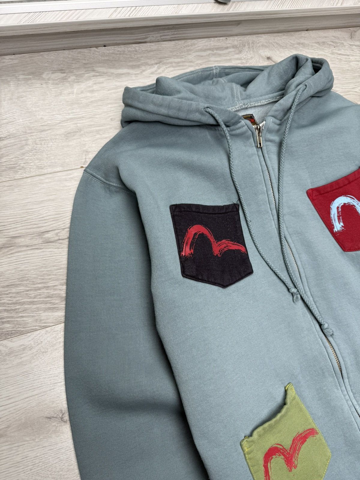 Japanese Brand Vintage Evisu Multi Pocket Zip up Hoodie Japanese Big Logo Size US M / EU 48-50 / 2 - 4 Thumbnail