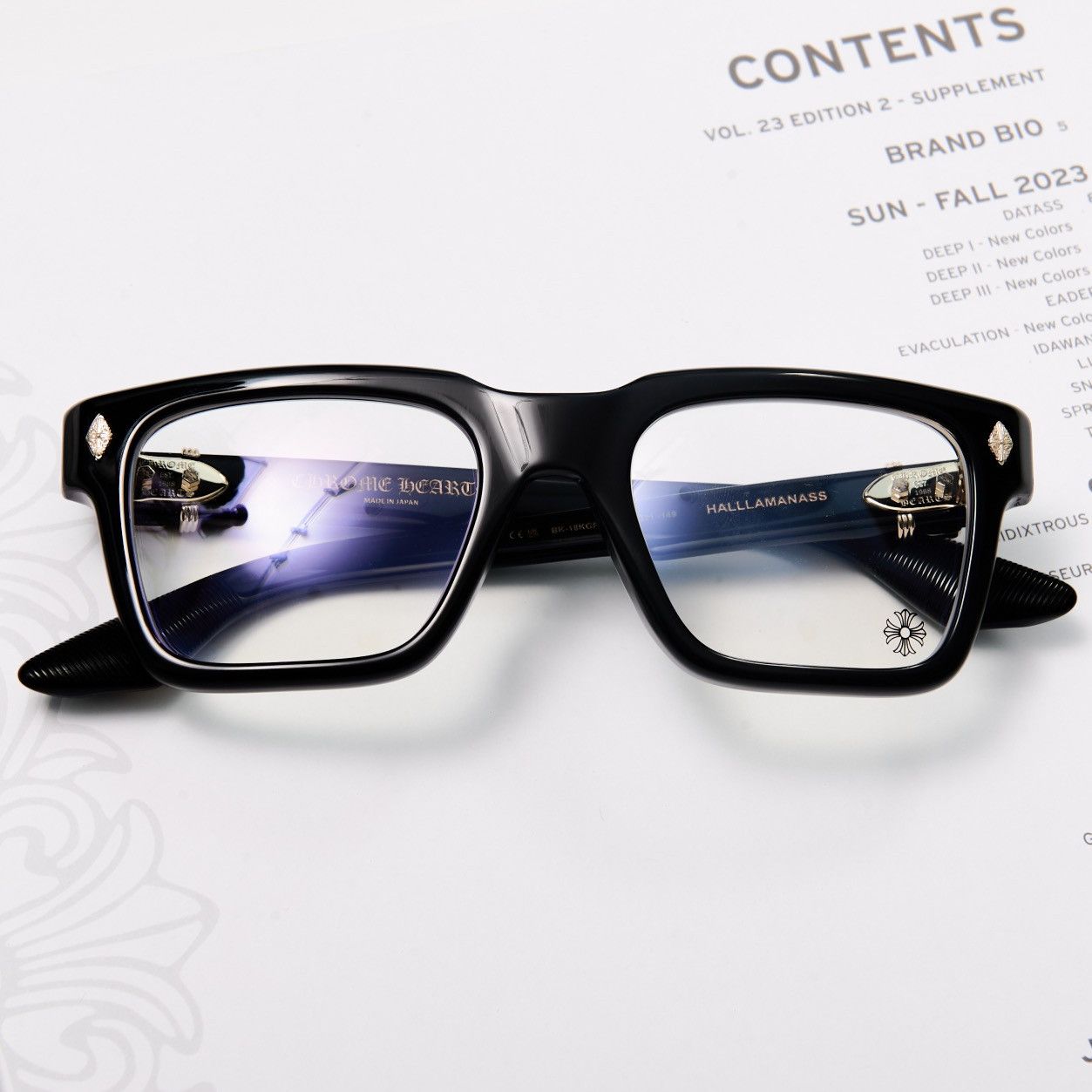 Chrome Hearts CHROME HEARTS HALLLAMANASS BLACK/ 18KGP GLASSES Size ONE SIZE - 6 Thumbnail