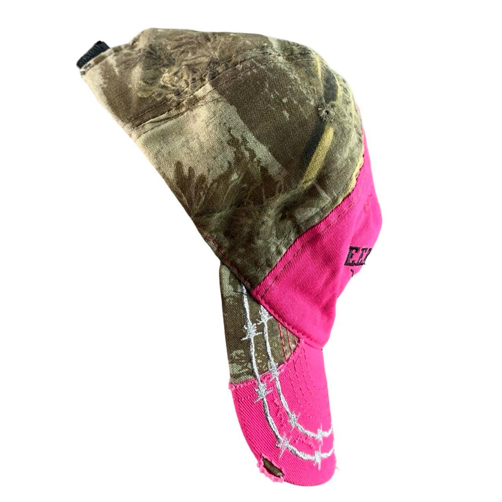 Vintage 90s Realtree Camouflage hat with Embroidered Barbed Wire Size ONE SIZE - 3 Thumbnail