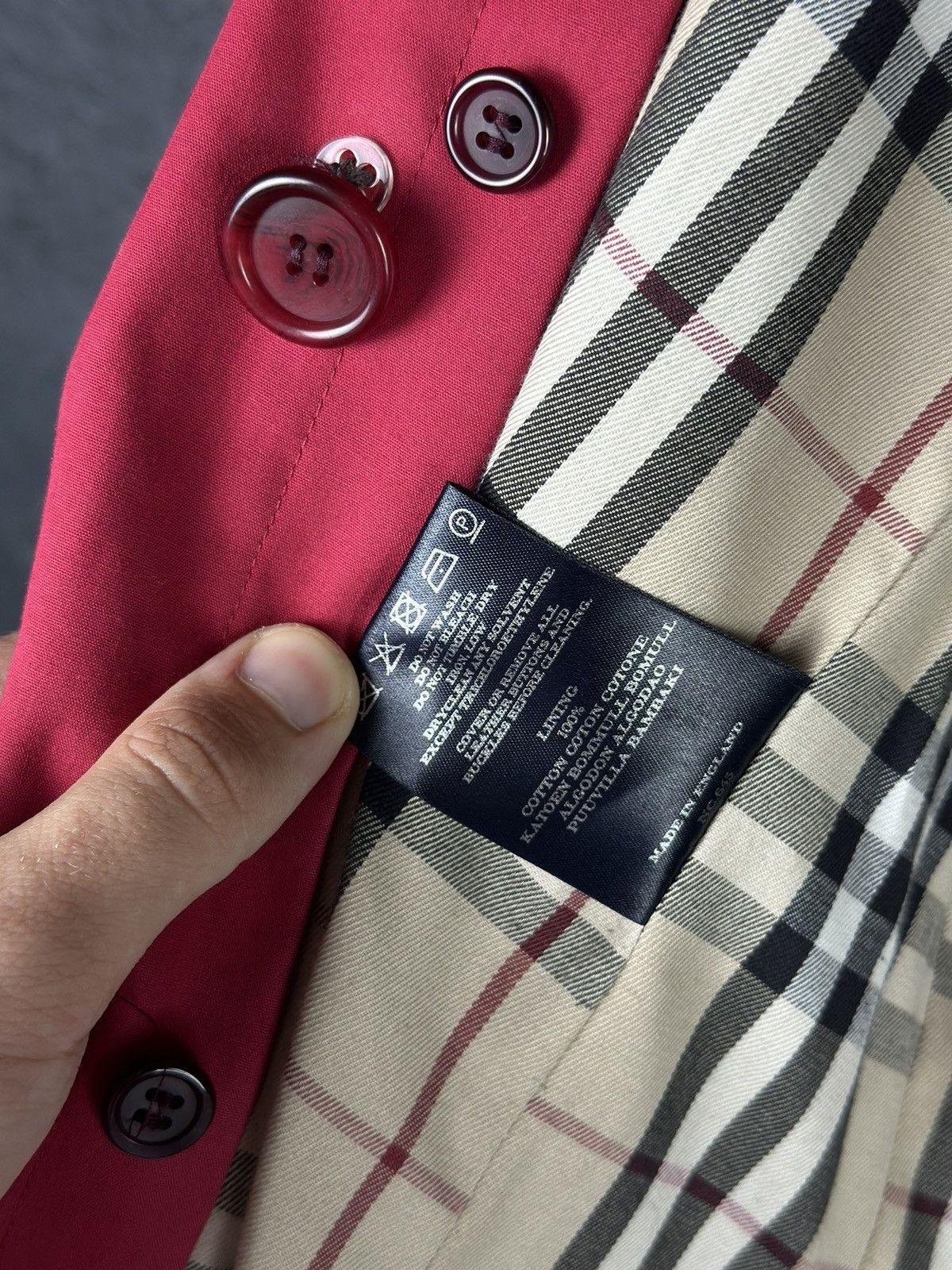 Burberry × Vintage Womens Burberry Vintage Trench Coat Jacket Wool Lining Size M / US 6-8 / IT 42-44 - 19 Thumbnail
