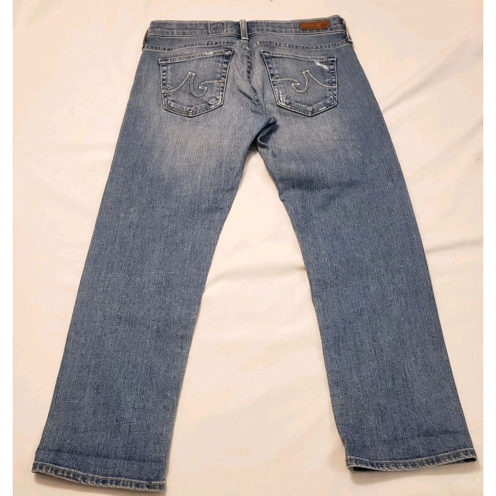 Vintage AG Adriano Goldschmied Jeans Womens 26 Blue Tomboy Crop Denim Relaxed USA Made Size 26" / US 2 / IT 38 - 2 Thumbnail