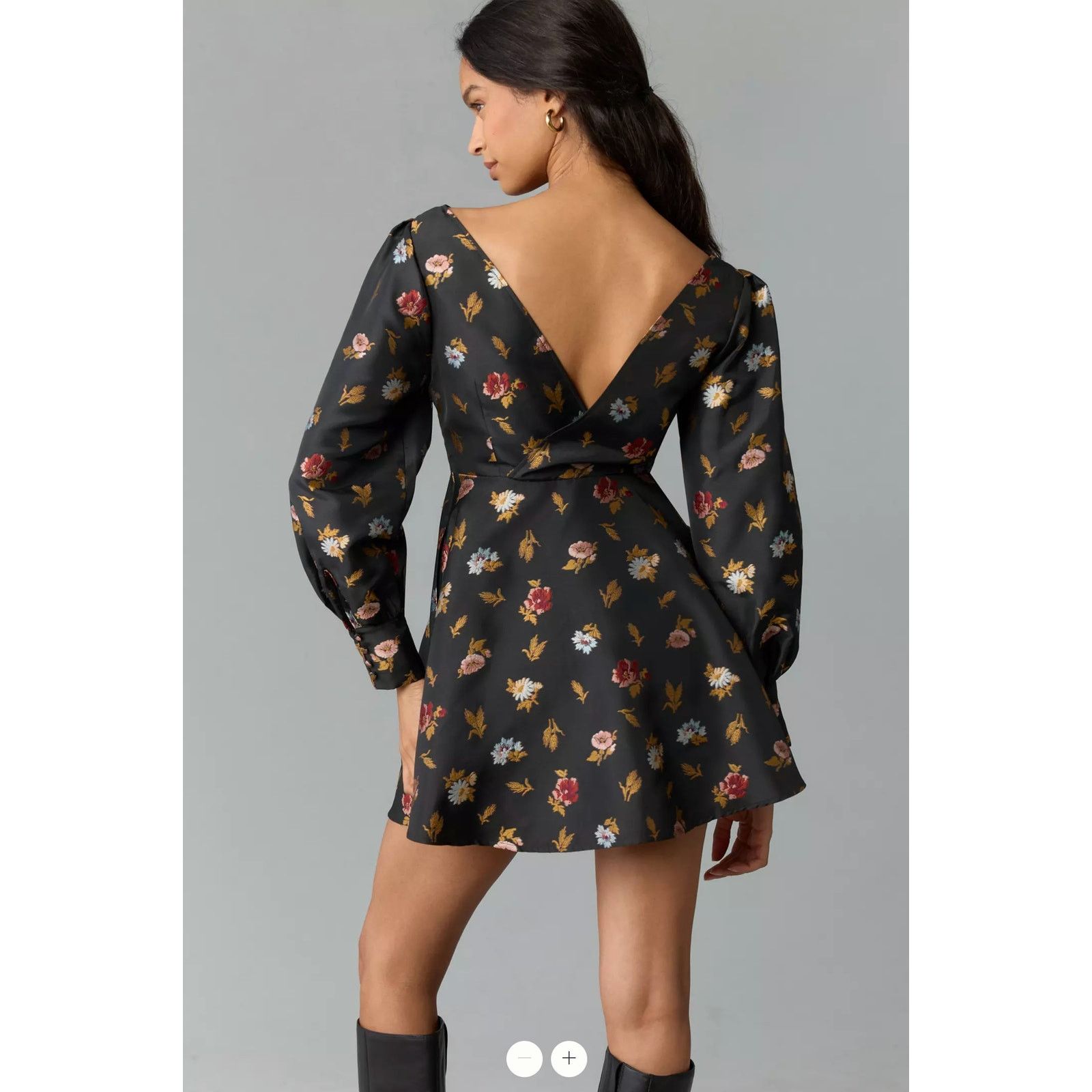 Anthropologie Maeve Sculpted V-Neck A-Line Mini Dress Size 4 Size S / US 4 / IT 40 - 3 Thumbnail