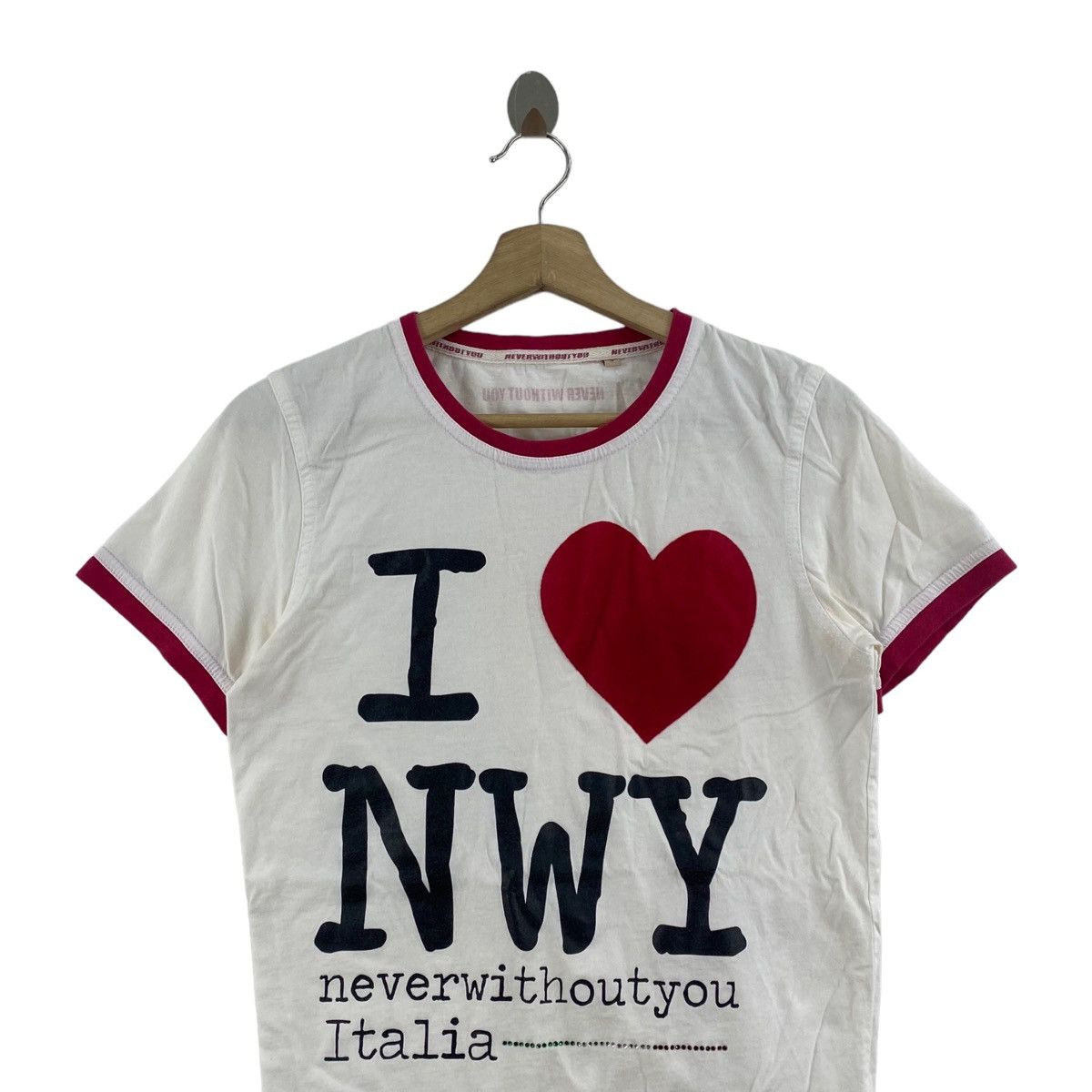 Vintage Vintage NEVER WITHOUT YOu Italia Brand Print Short Sleeve Size S / US 4 / IT 40 - 2 Thumbnail