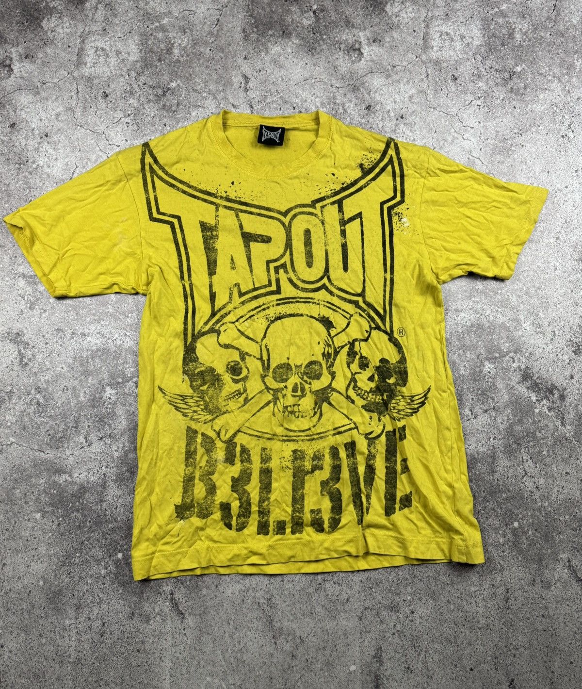 Tapout Crazy vintage y2k TAPOUT grunge skull cyber Affliction shirt Size US S / EU 44-46 / 1 - 1 Thumbnail