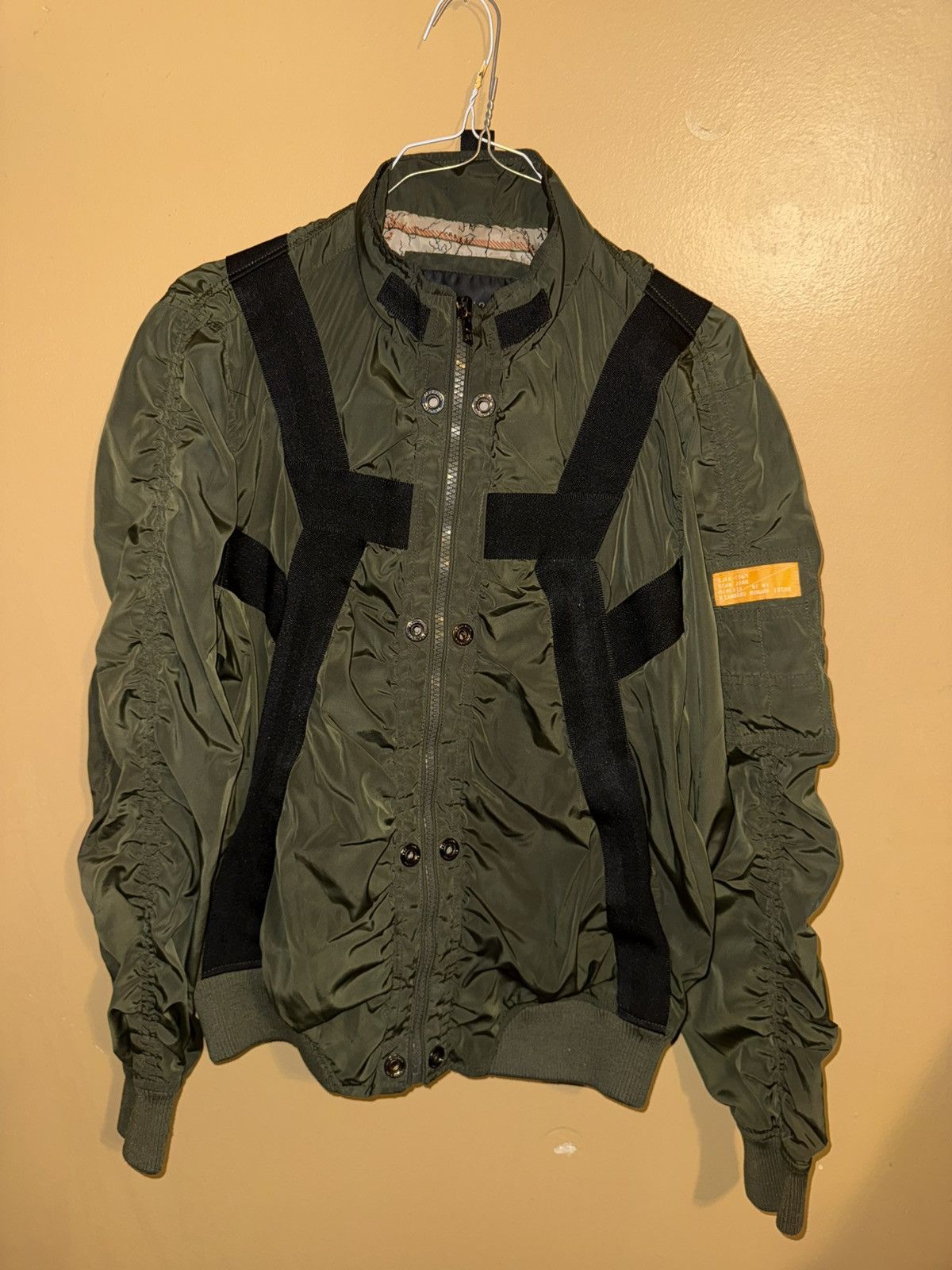 Sean John Sean John Olive Green Bomber parachute Jacket w/BlackStraps Size US XL / EU 56 / 4 - 12 Thumbnail