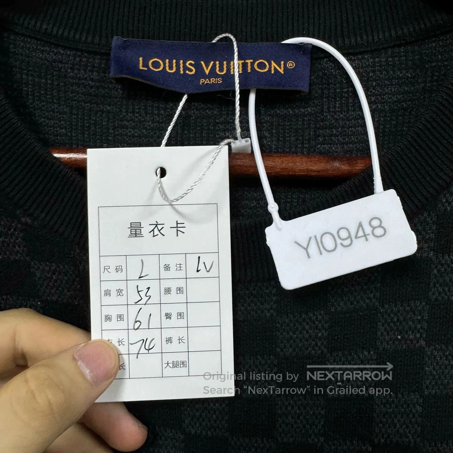 Louis Vuitton LV FW25 Logo Checkered Knit Short-Sleeve. Size US L / EU 52-54 / 3 - 6 Thumbnail