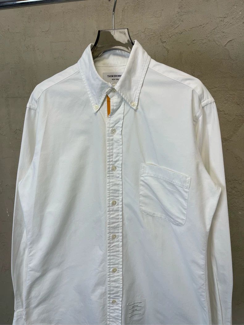 Thom Browne Thom browne White striped long-sleeved shirt 2504-Nextarrow Size US S / EU 44-46 / 1 - 4 Thumbnail