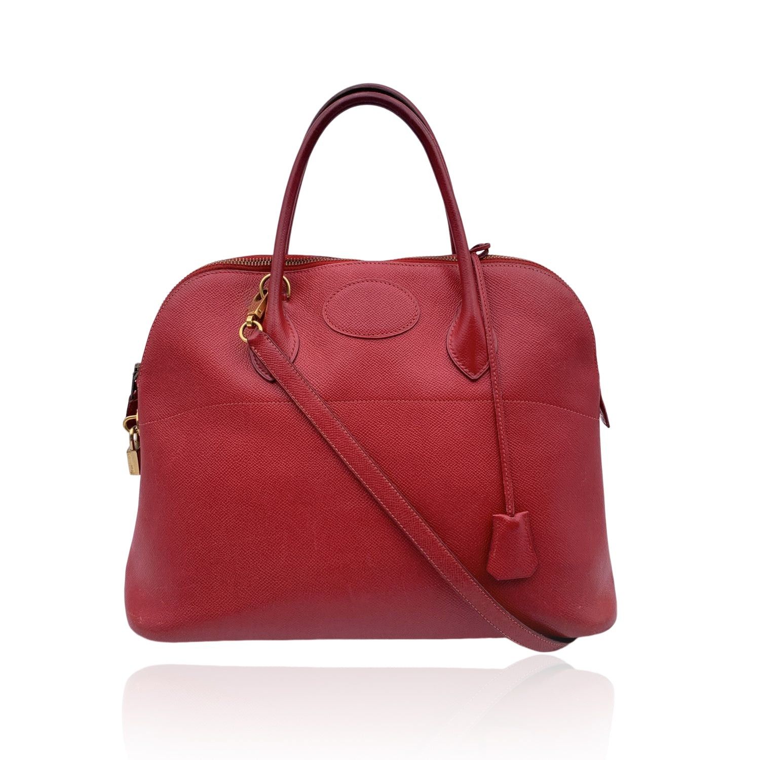 image of Hermes Hermes Handbag Vintage Bolide in Red, Women's