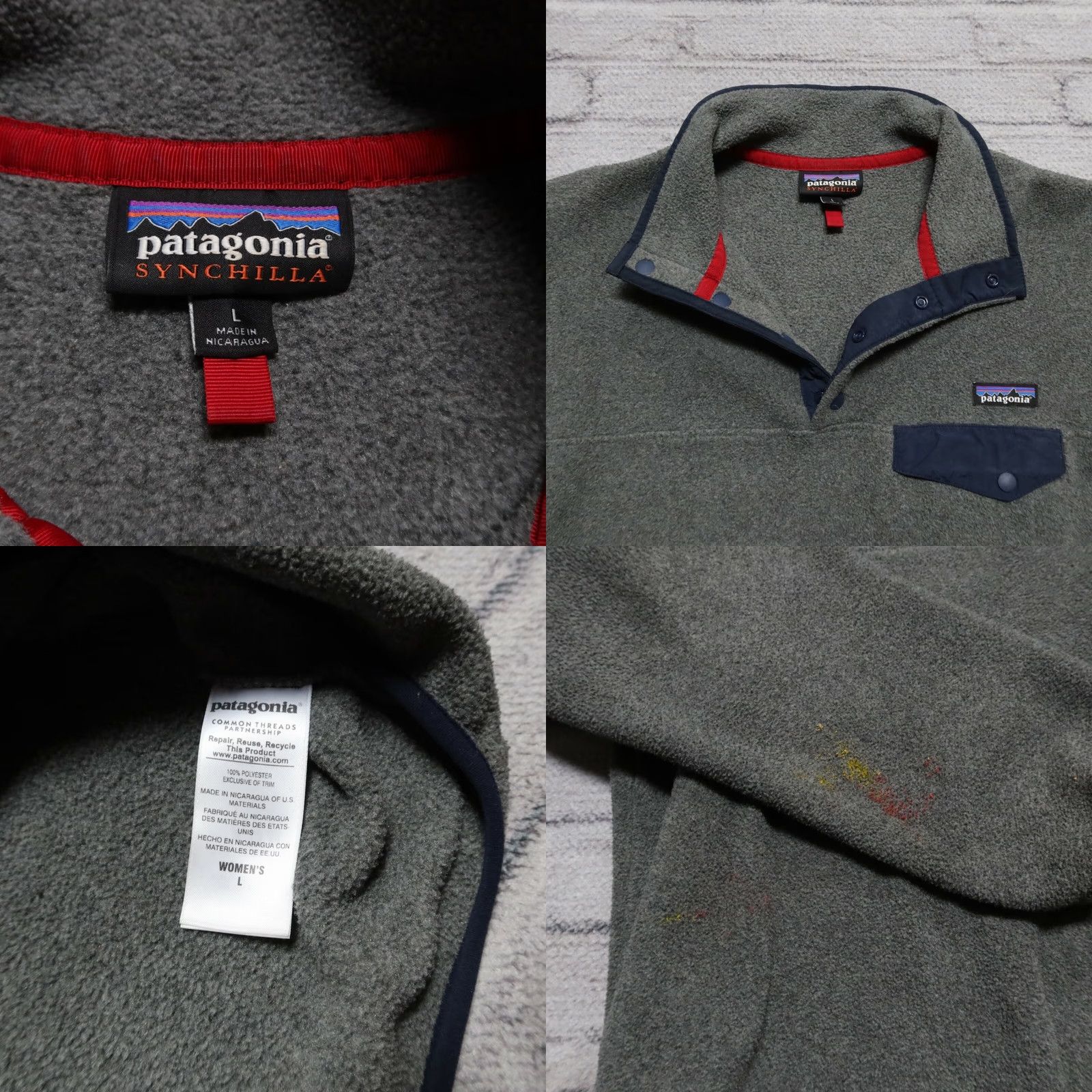 Patagonia Patagonia Lightweight Synchilla Snap-T Pullover Womens L Grey Pullover Size L / US 10 / IT 46 - 8 Thumbnail