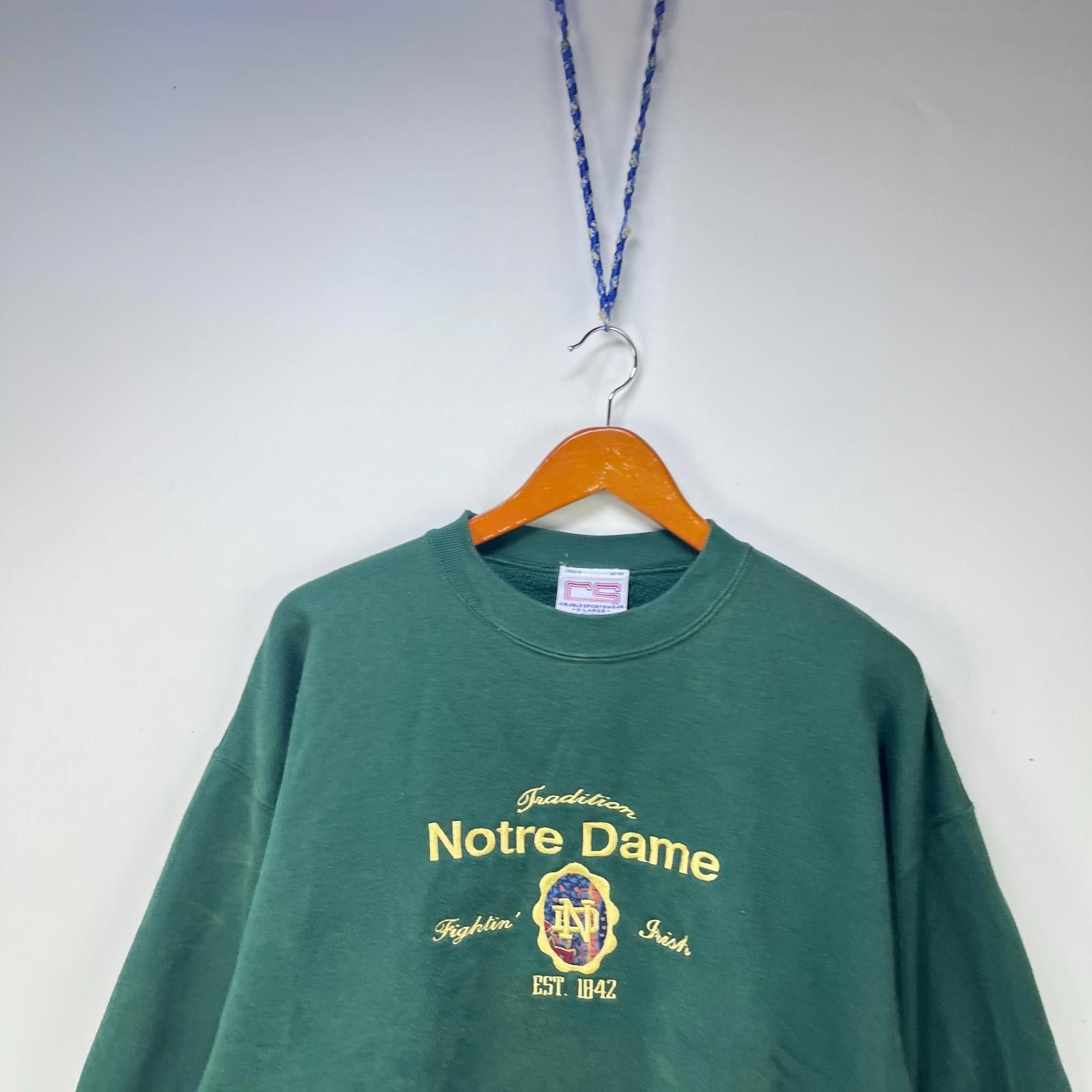 Other Vintage 90s Notre Dame Fighting Irish Sweatshirt XL Size ONE SIZE - 2 Thumbnail