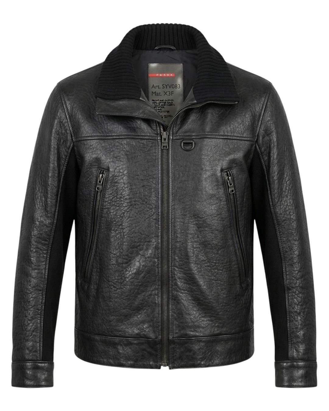 Prada RARE PRADA SPORT LEATHER FRONT WOOL JACKET Size US L / EU 52-54 / 3 - 1 Thumbnail