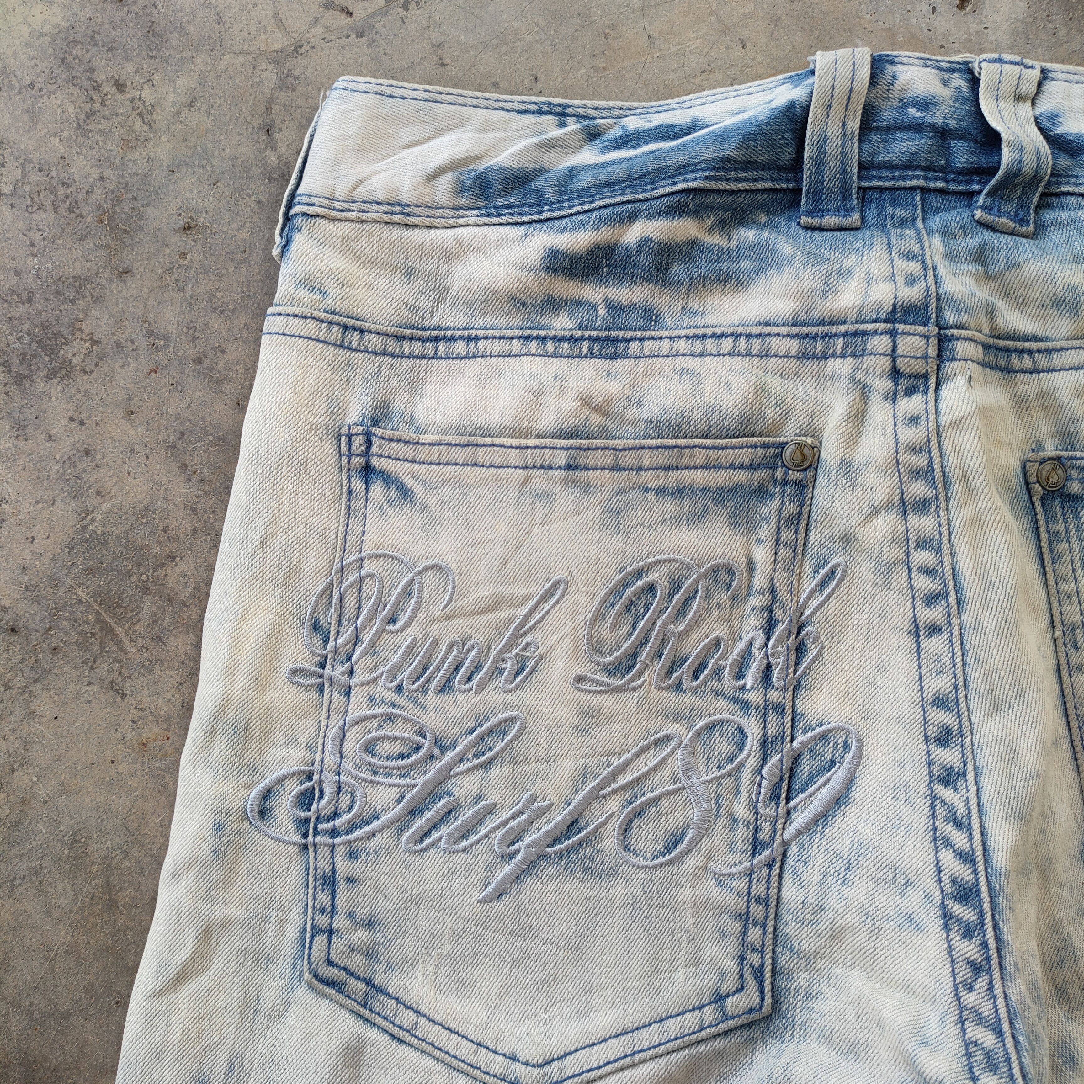 Japanese Brand VINTAGE MCD PUNK ROCK FADED WASH DISTRESSED JEANS PANTS Size US 32 / EU 48 - 14 Thumbnail